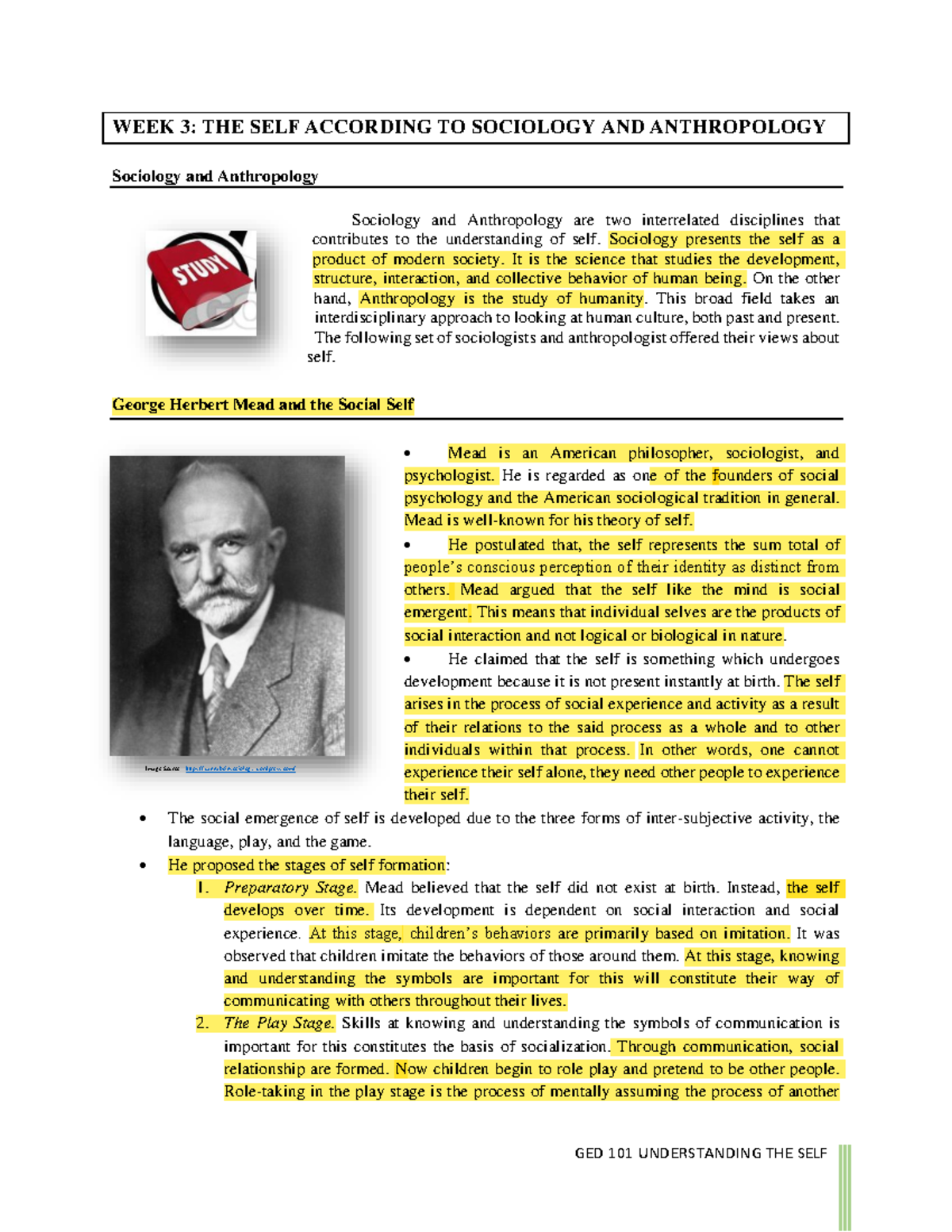 W3: The Self According to Sociology & Anthropology - GED 101 Insights ...