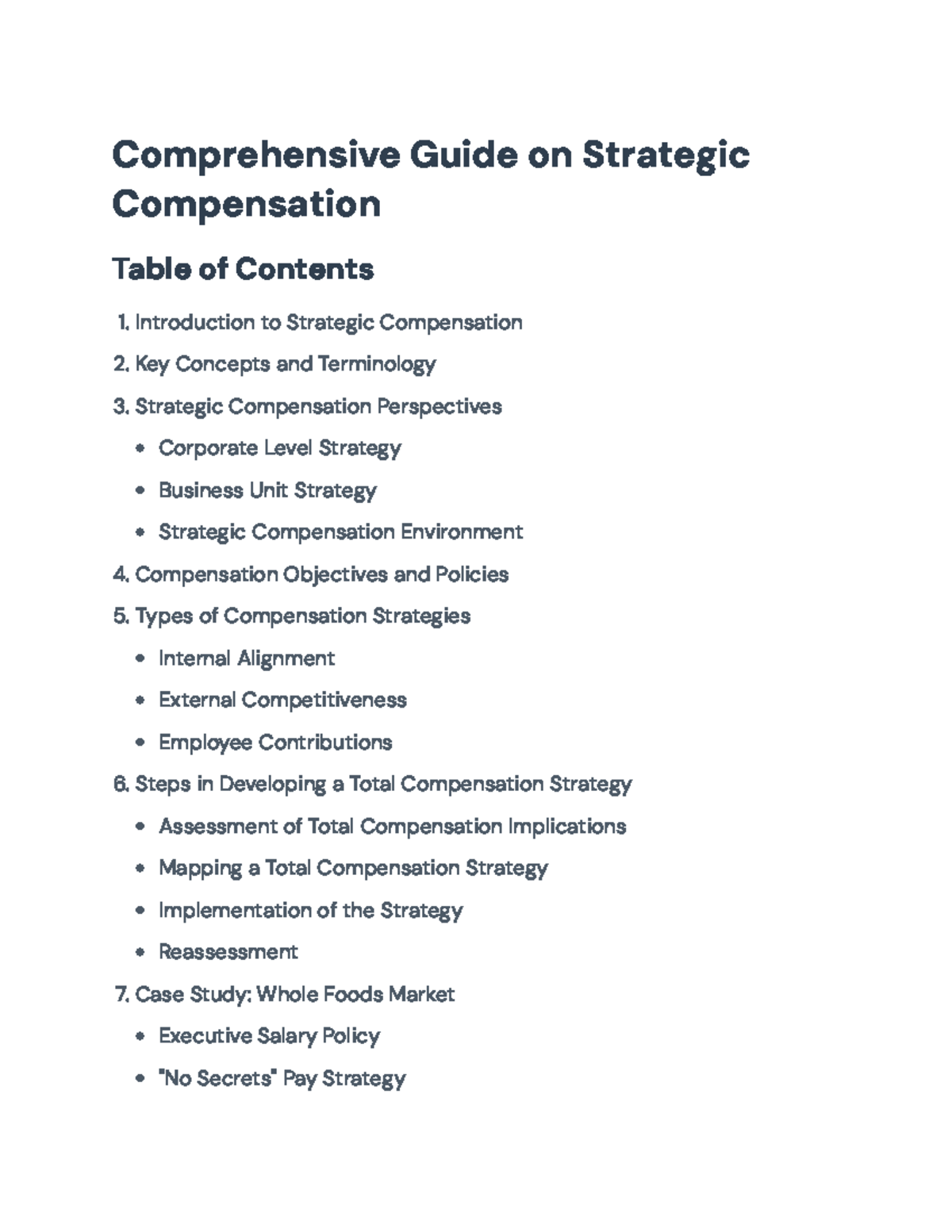 Strategic Compensation: Aligning Employee Rewards with Business Goals ...