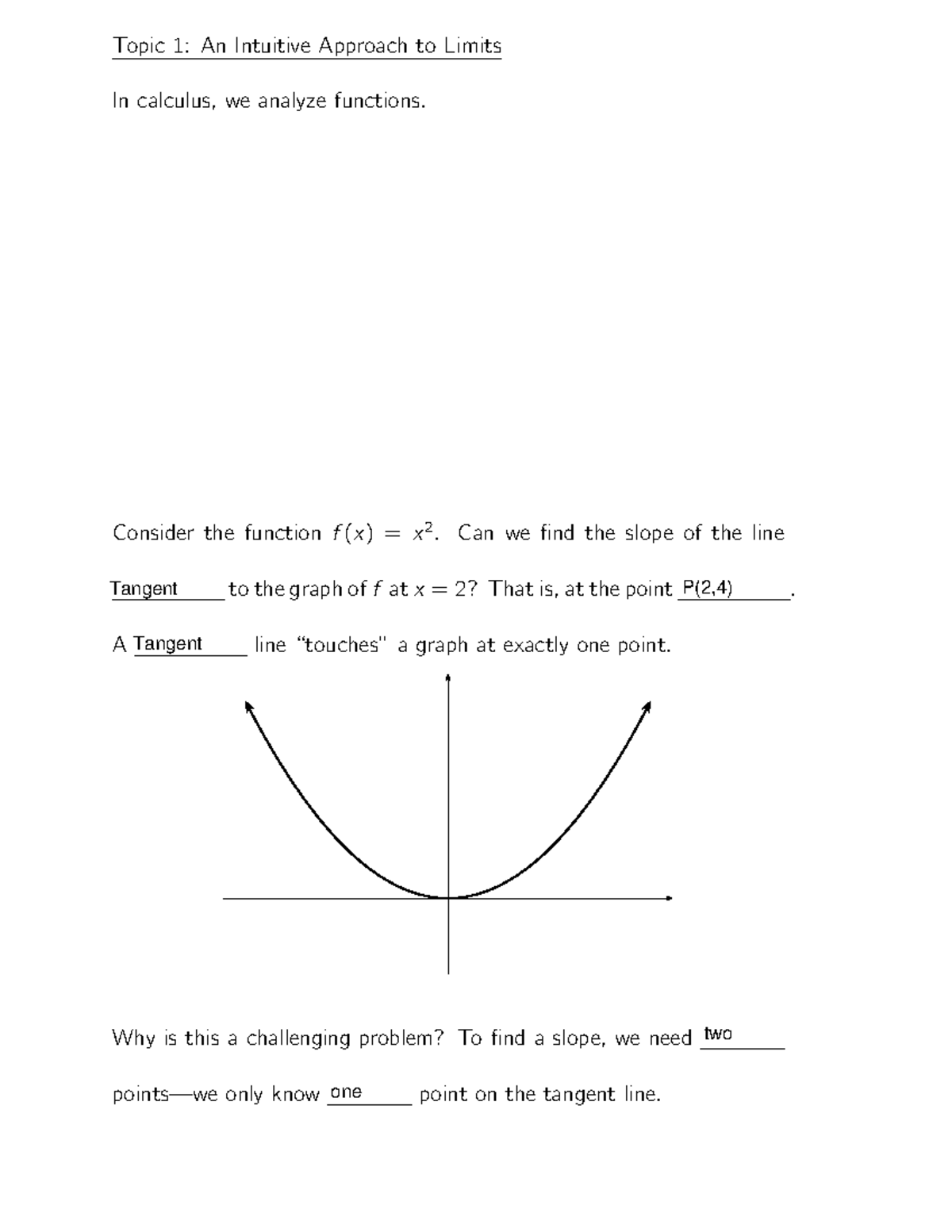 Fa24 121 Topic 1 Limits Graphs - Topic 1: An Intuitive Approach to ...