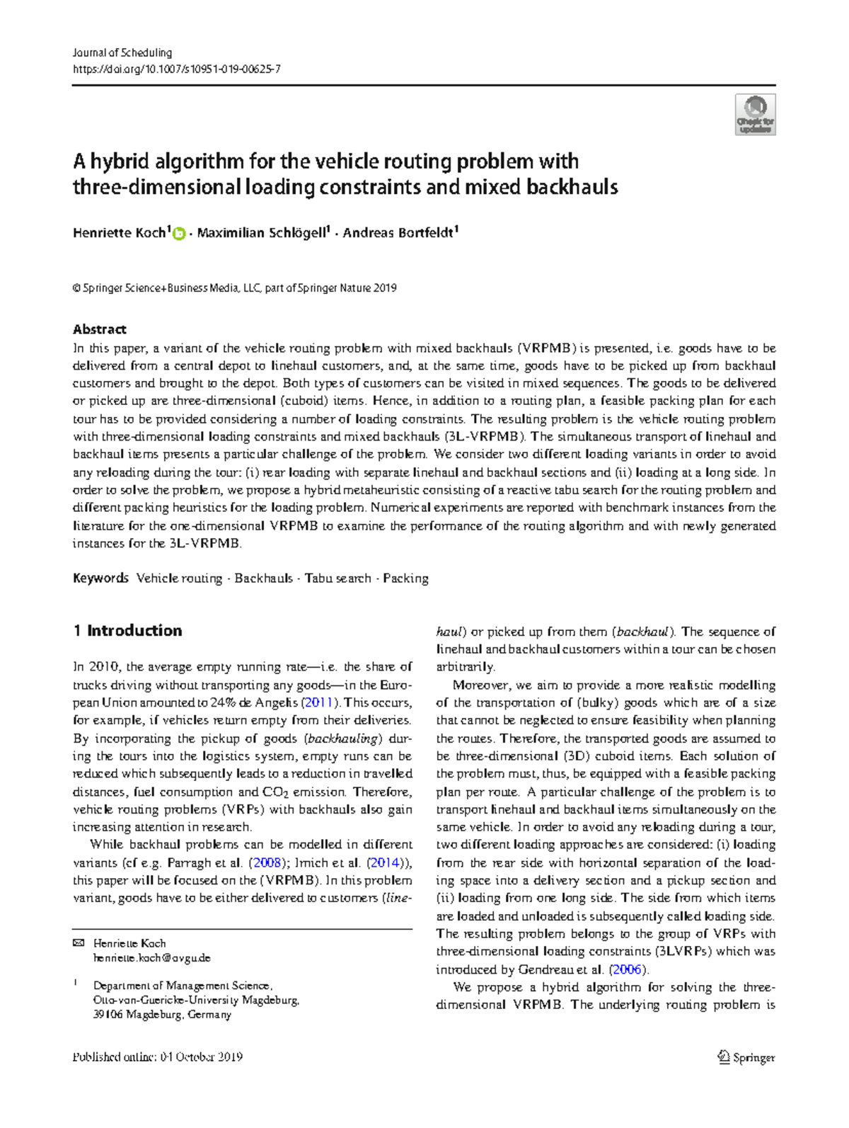 A Hybrid Algorithm for the 3D Vehicle Routing Problem with Backhauls ...