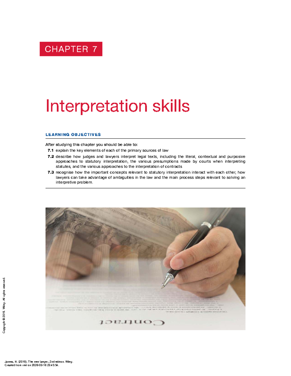CHAPTER 7 Interpretation Skills: Understanding Legal Texts and Statutes ...