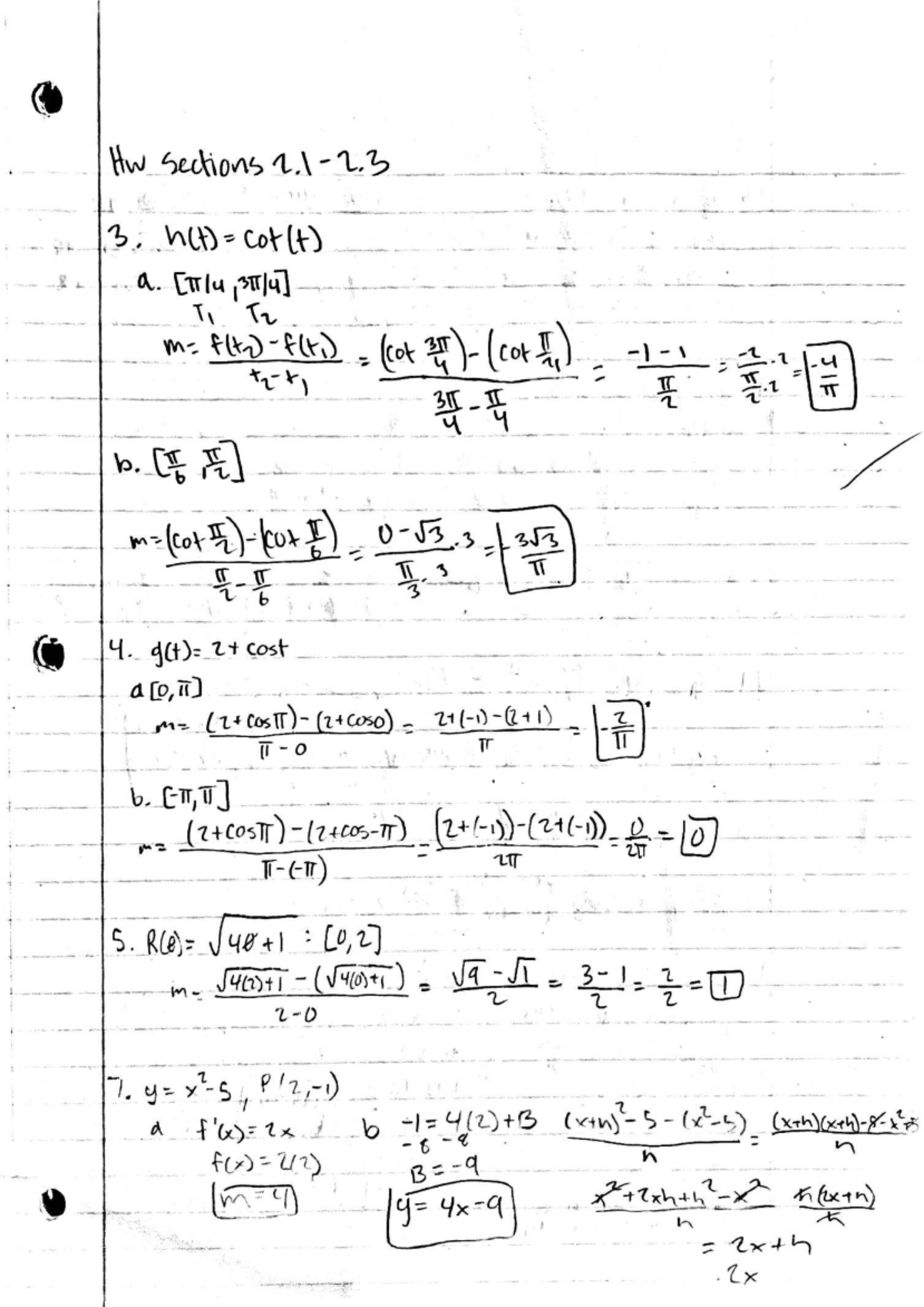 Math Homework Sections 3: Limits and Functions Analysis - Studocu