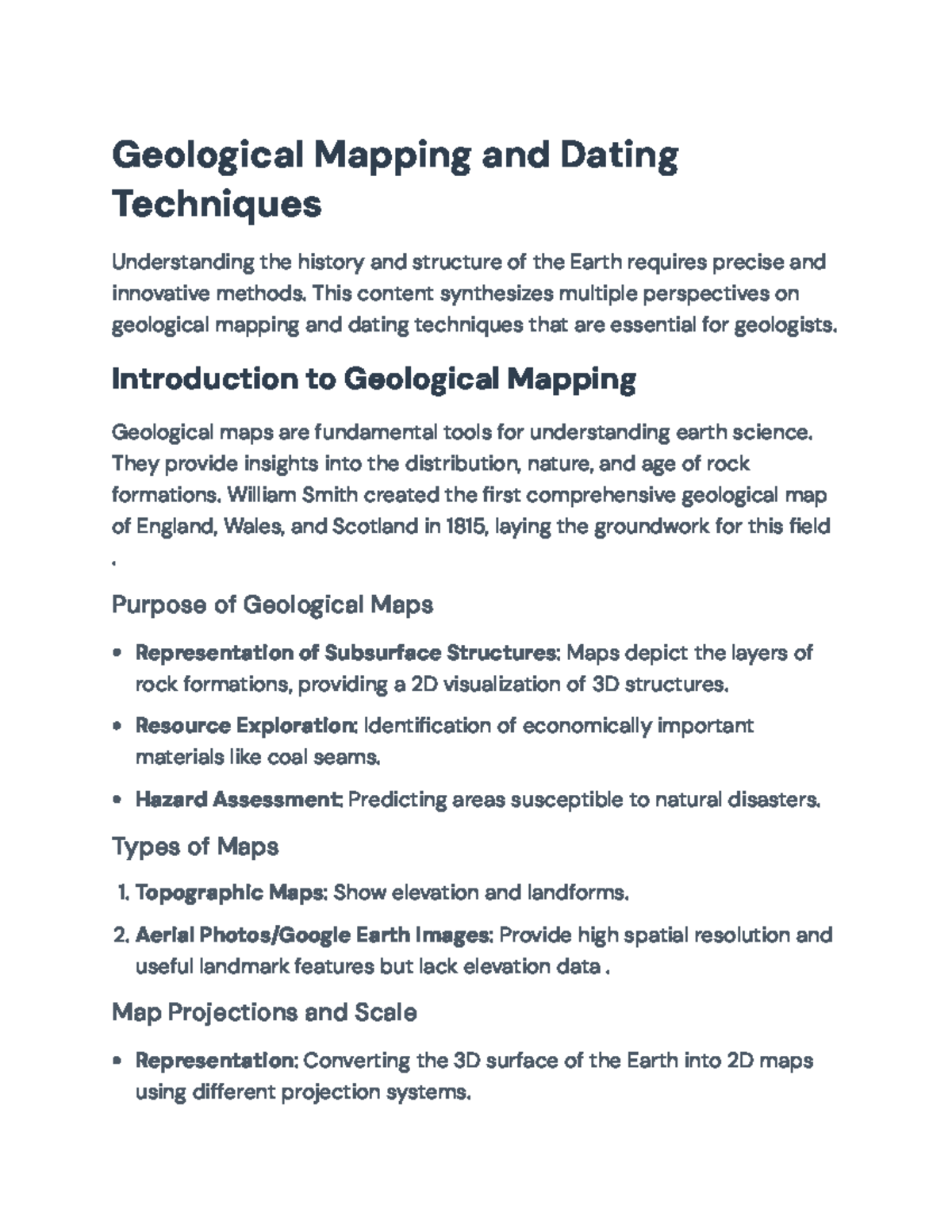 Geological Mapping and Dating Techniques: Understanding Earth's History ...
