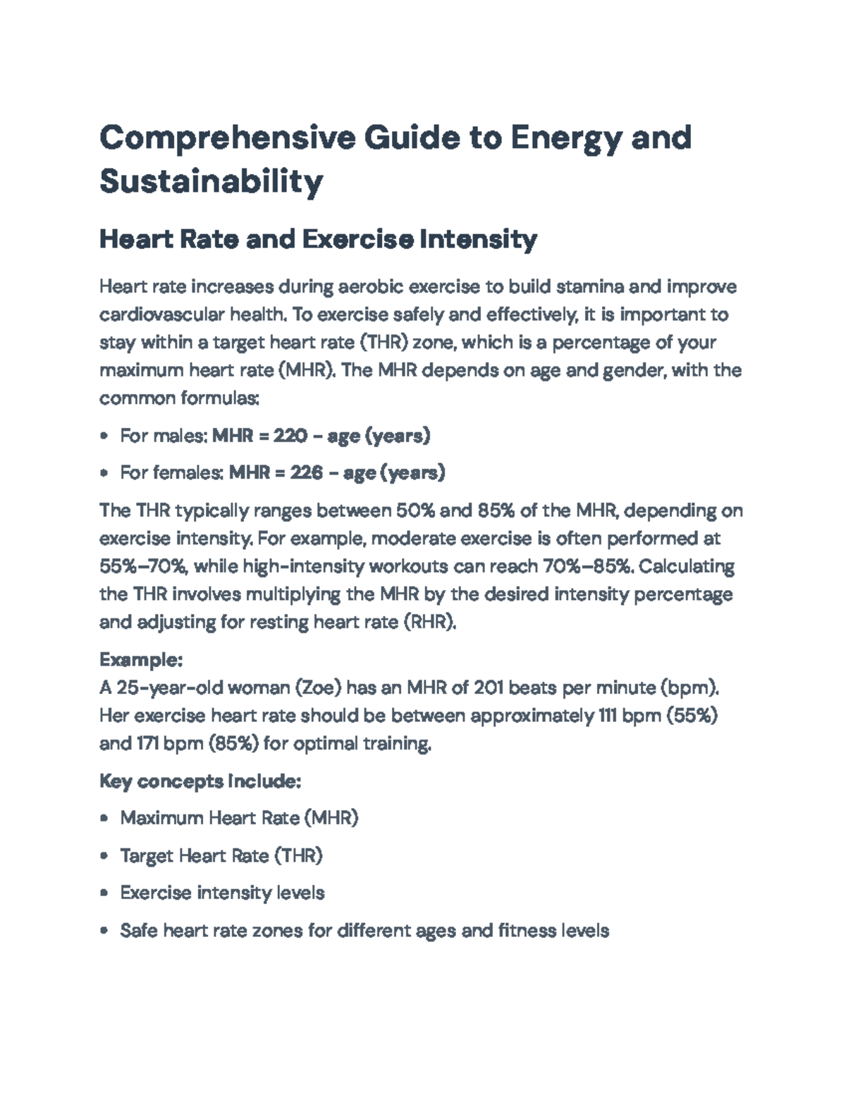 Comprehensive Guide to Energy, Sustainability, and Nutrition Principles ...