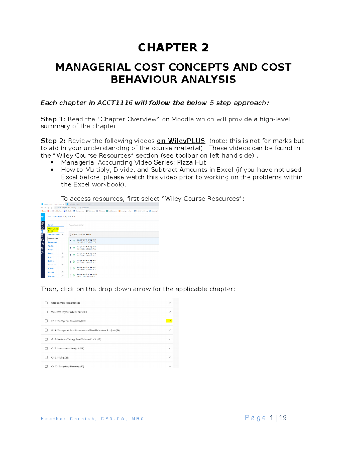 Chapter 2 Notes: Managerial Cost Concepts - ACCT 1115 (NAIT) - Studocu