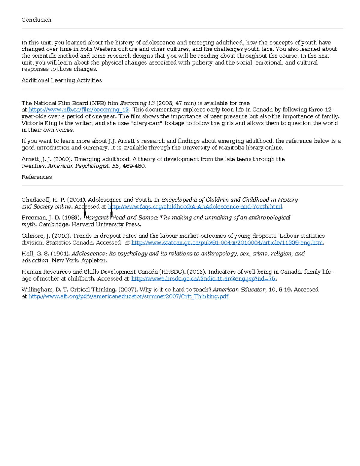 PSYC 3310 Unit 1 Notes: Understanding Adolescence & Emerging Adulthood ...