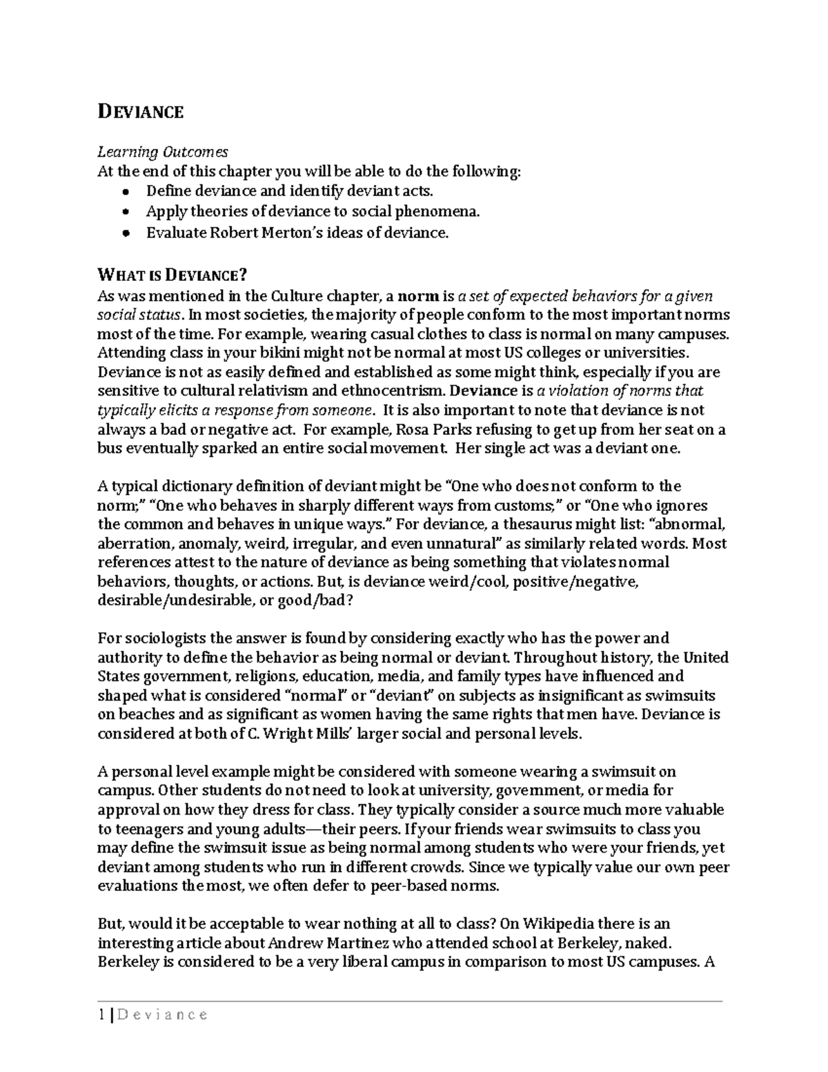 DEVIANCE: Understanding Theories, Functions, and Cultural Influences ...