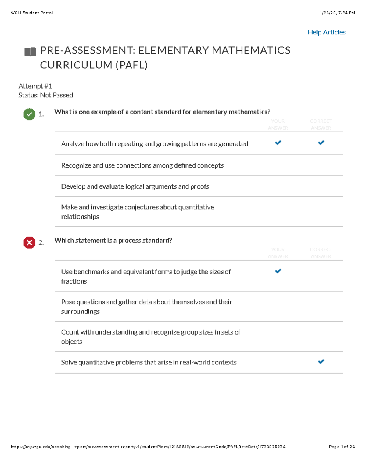 D699 Pre-Assessment: Elementary Mathematics Curriculum Insights - Studocu