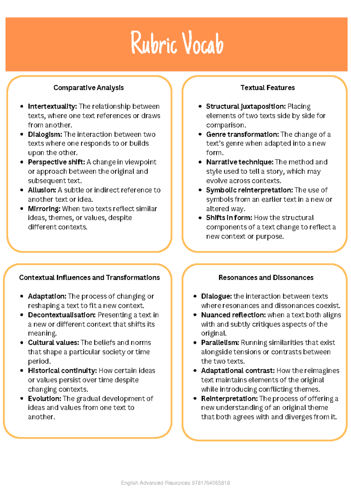 ENG Advanced: Comparative Analysis of Intertextuality & Adaptation ...