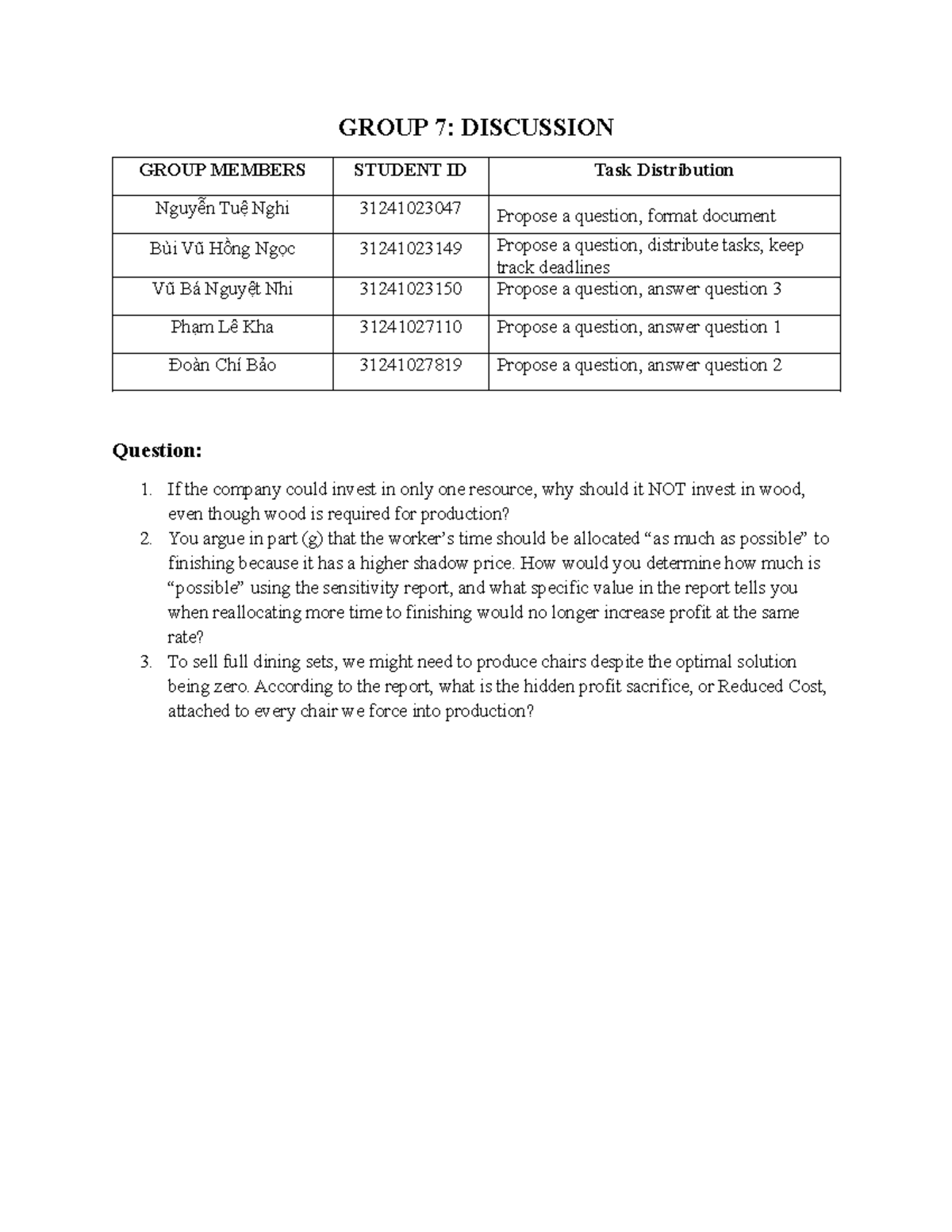 GROUP 1: Task Distribution & Peer Evaluation Summary - Studocu