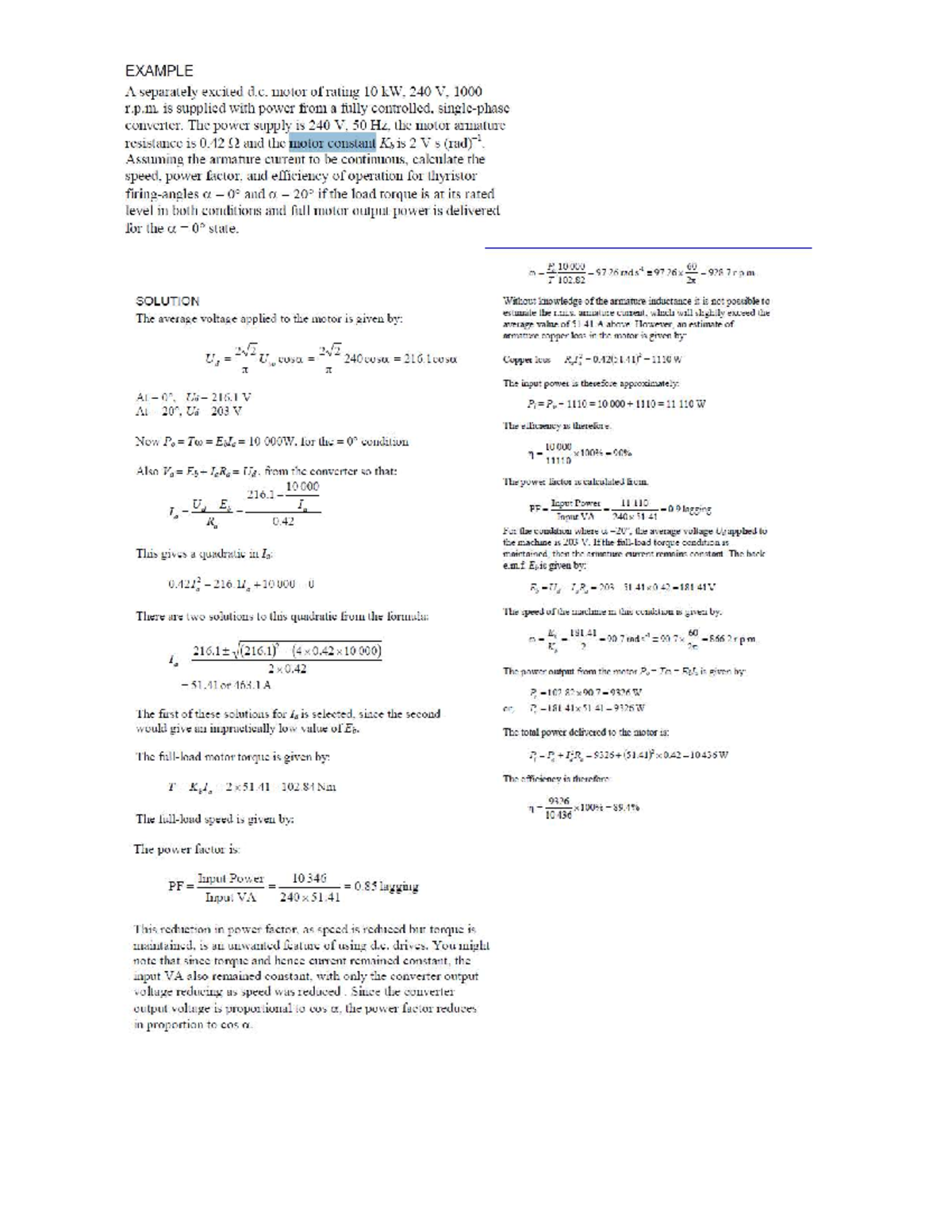 Assignment: Analysis of a Separately Excited DC Motor (ENG 101) - Studocu