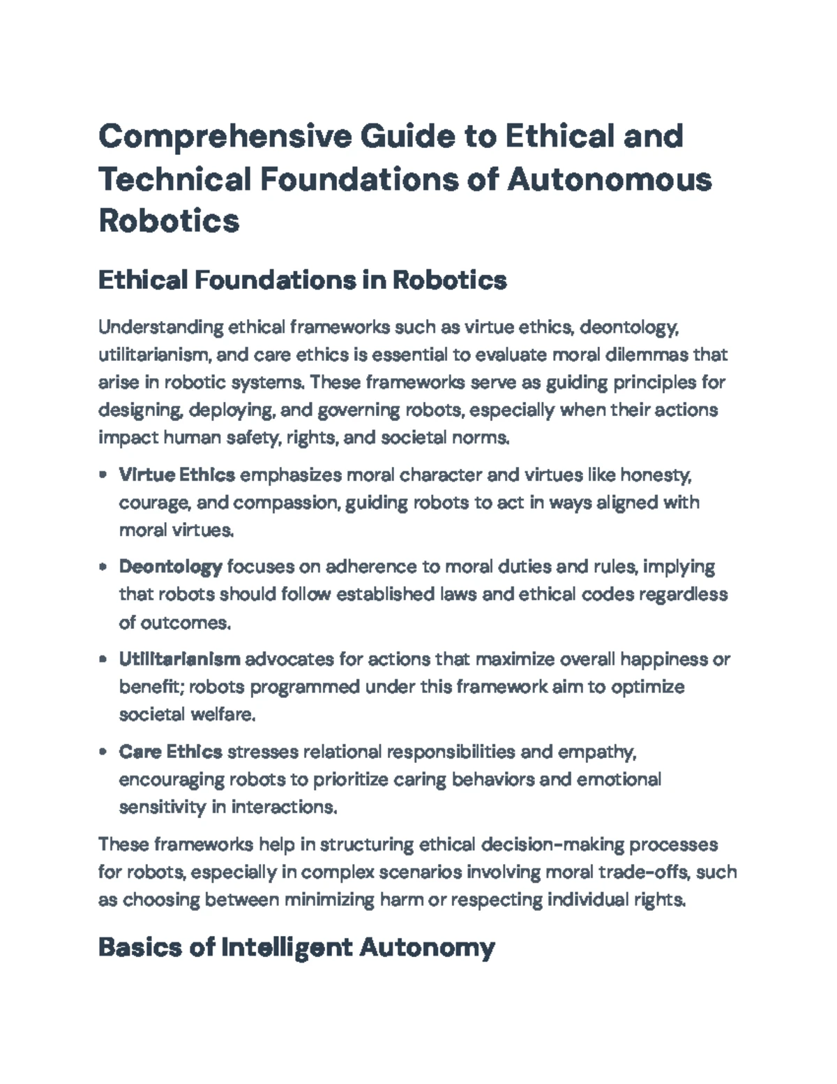Ethics and Embodied AI: Lecture Notes for Ethical Robot Systems ...