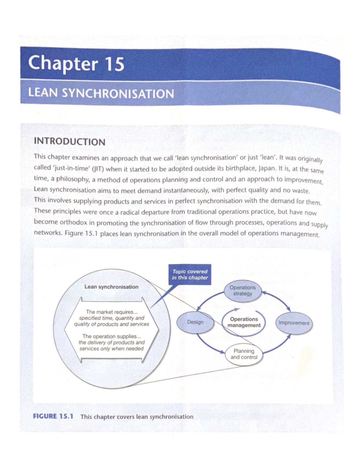 Chapter 15 - Lean Synchronisation: Concepts and Practices in Operations ...