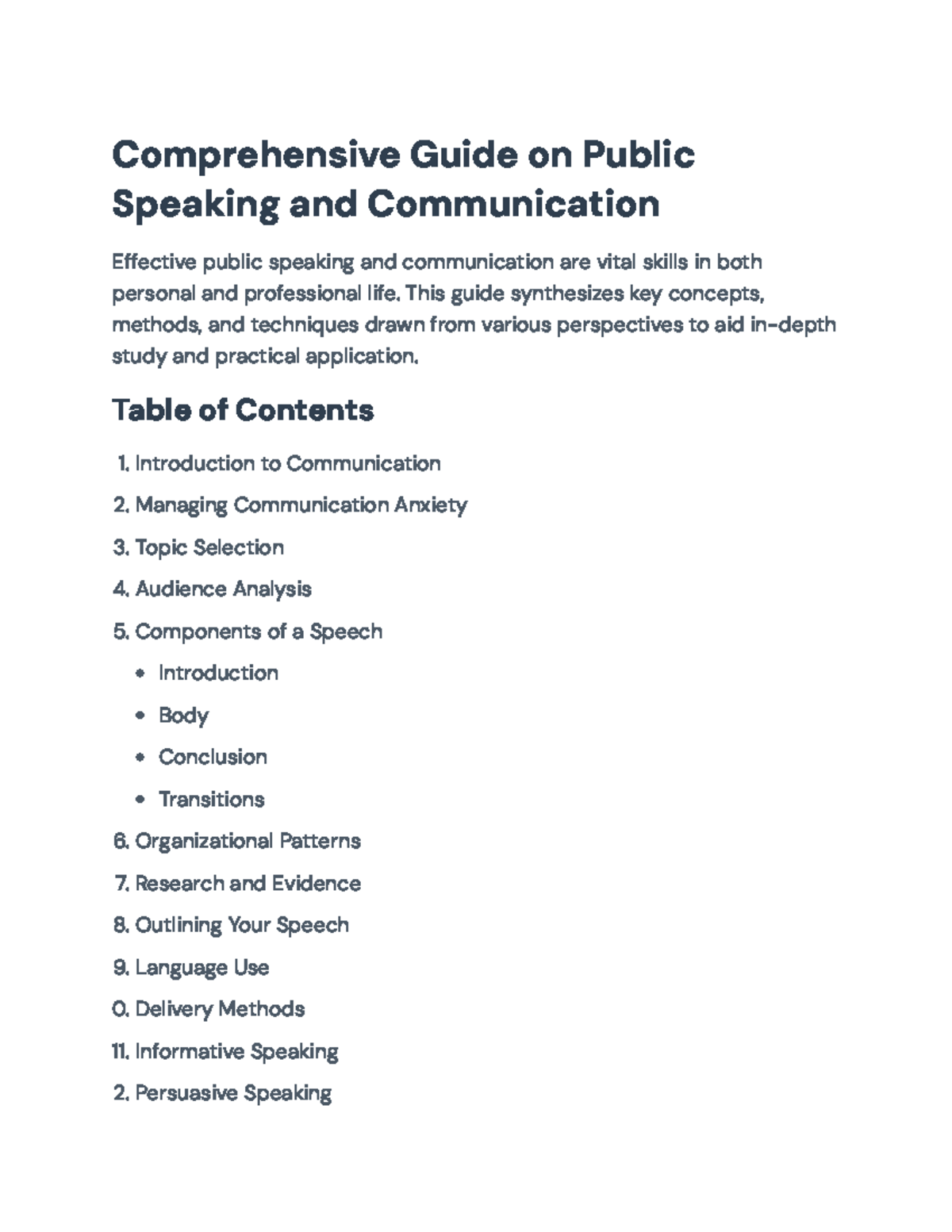 Public Speaking & Communication Guide: Effective Techniques and ...