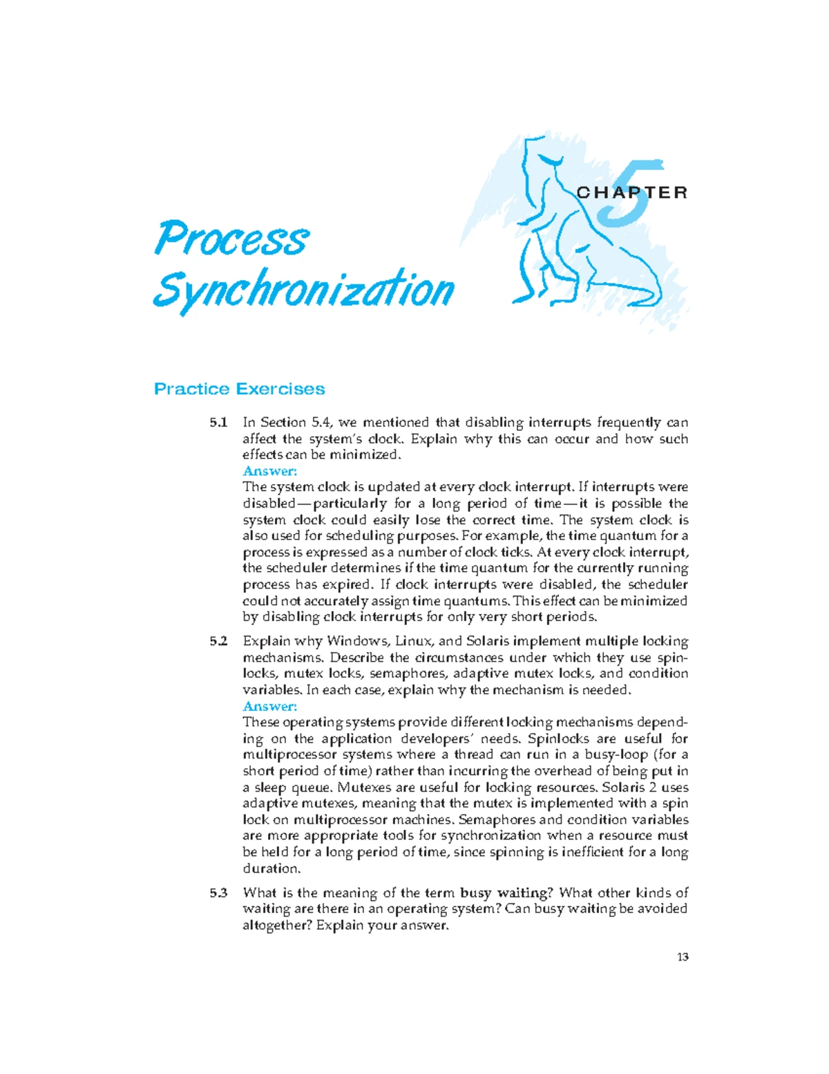 4. Practice Exercise Solutions for OS: Chapter on Threads - Studocu