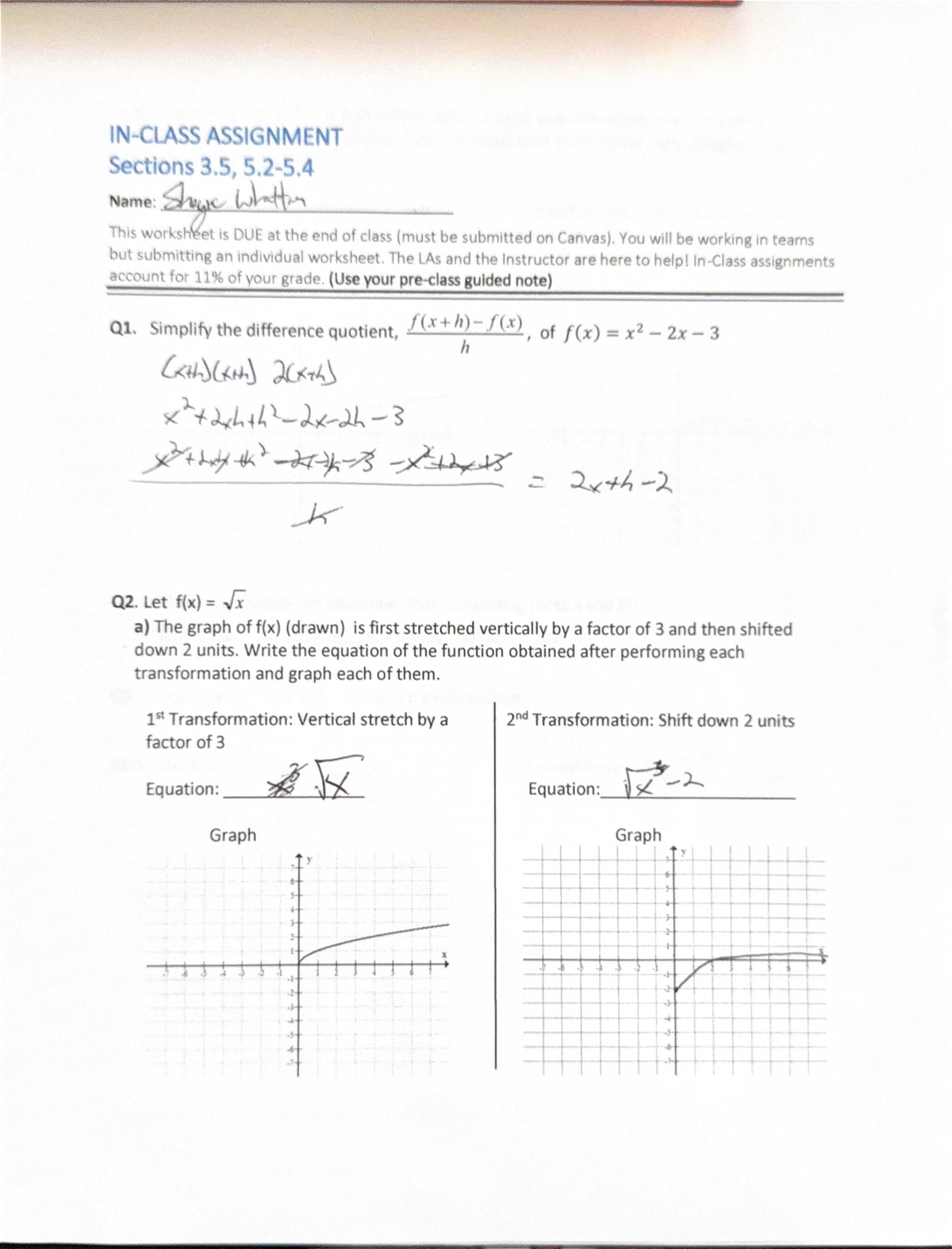 Math 101 Assignment: Sections 3.5 - Polynomial Functions and ...