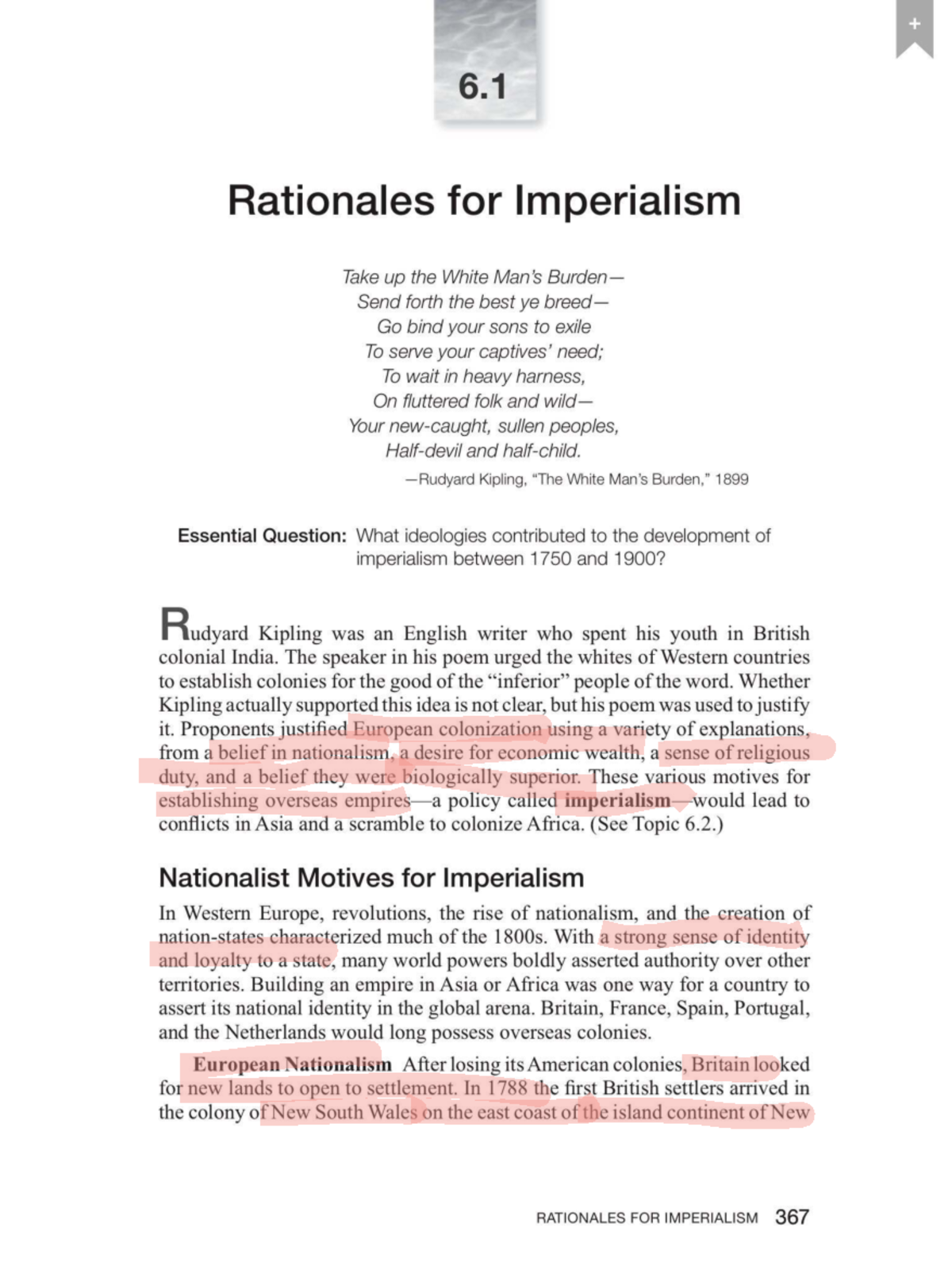 Rationales for Imperialism (AP World History: 6-1, 6-2) - Reading Notes ...