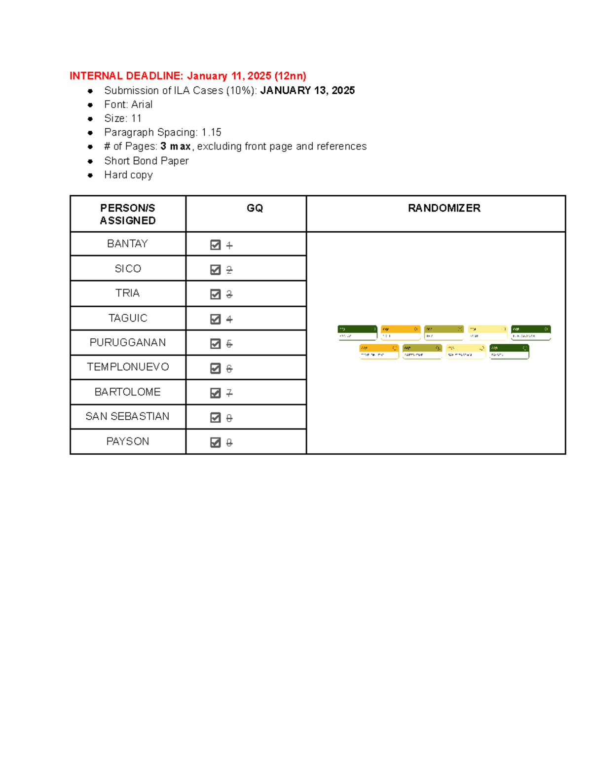 OB ILA - practice work - INTERNAL DEADLINE: January 11, 2025 (12nn ...