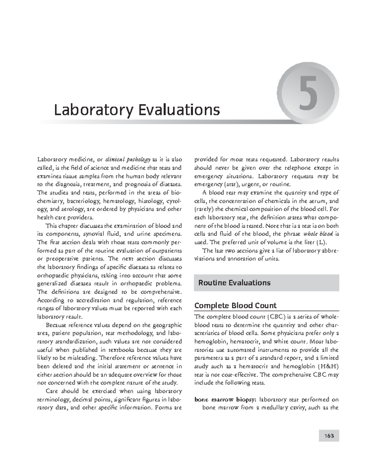 Laboratory Evaluations and Blood Product Management in Orthopaedics ...