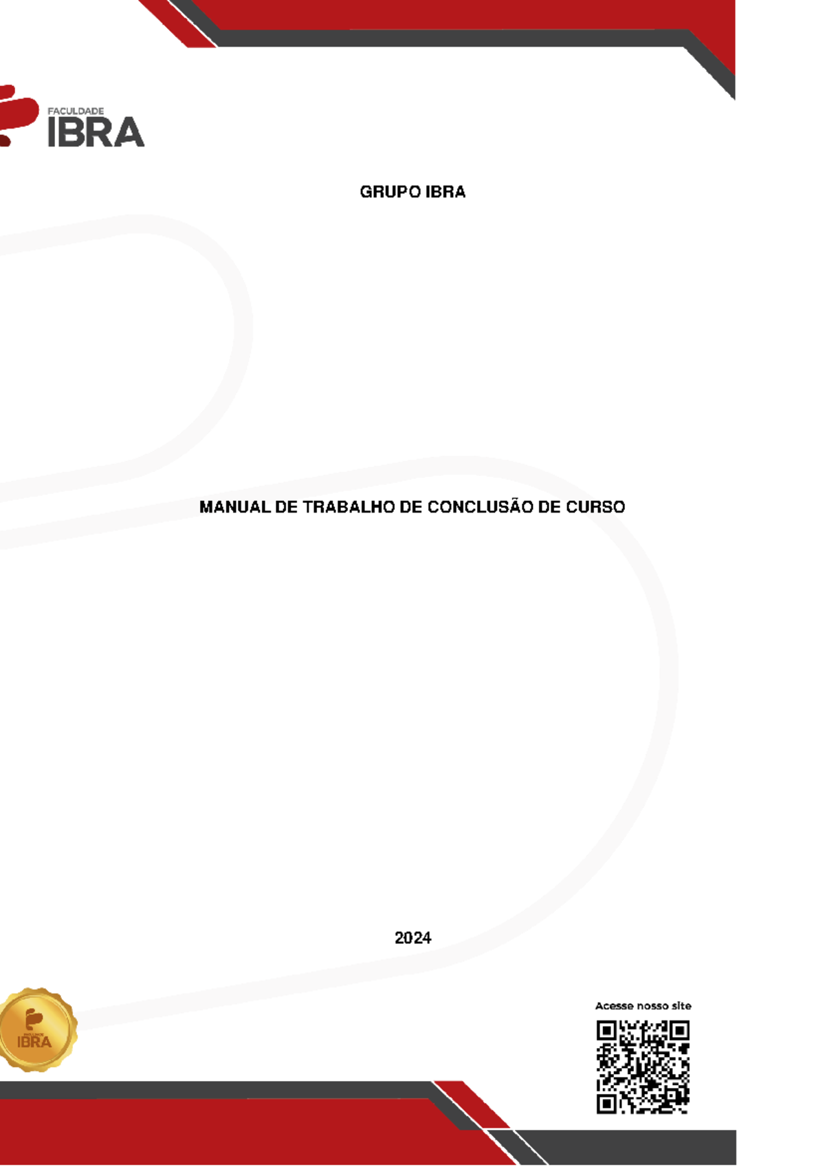 Manual de Trabalho de Conclusão de Curso - TCC 2024 - IBRA - Studocu