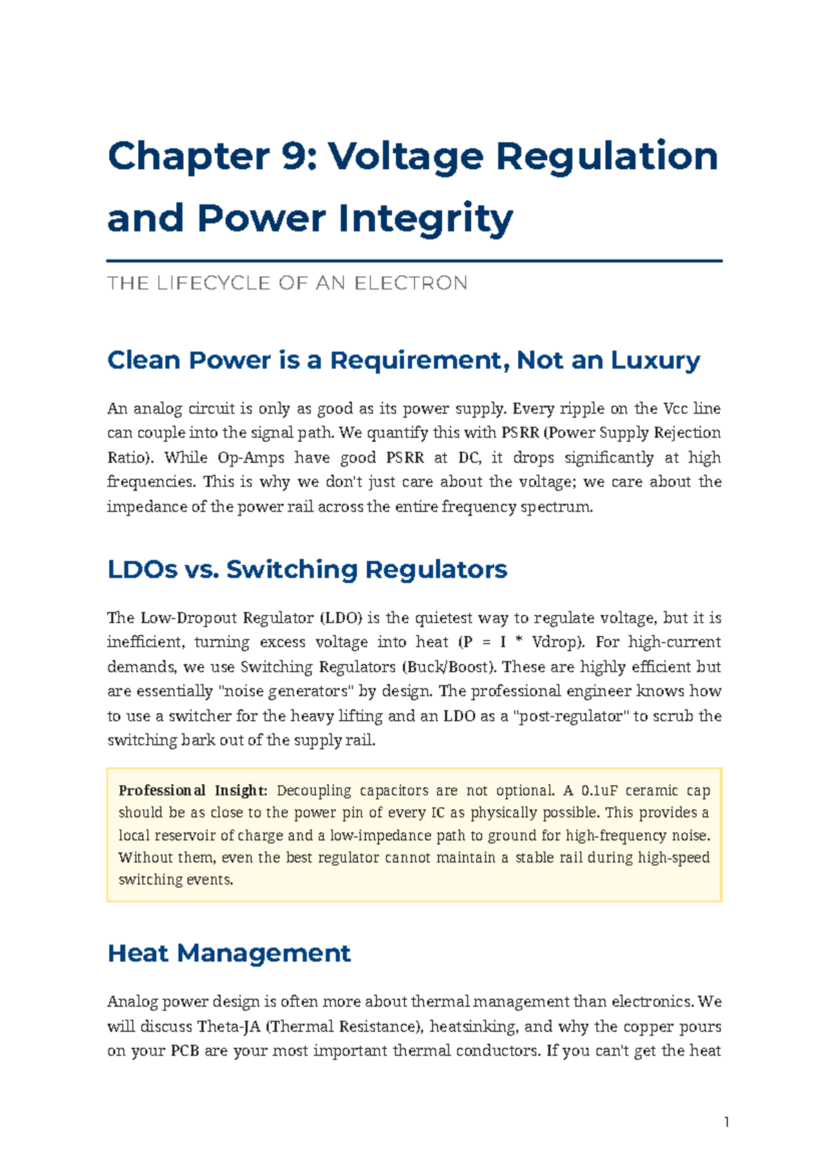 Chapter 9: Voltage Regulation & Power Integrity (ELEC 101) - Studocu
