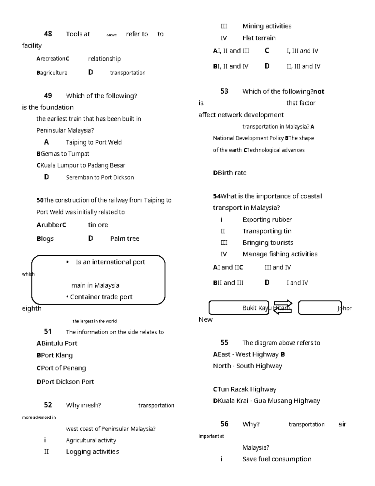 Level 2 Geography, materials-23 - III IV Mining activities Flat terrain ...