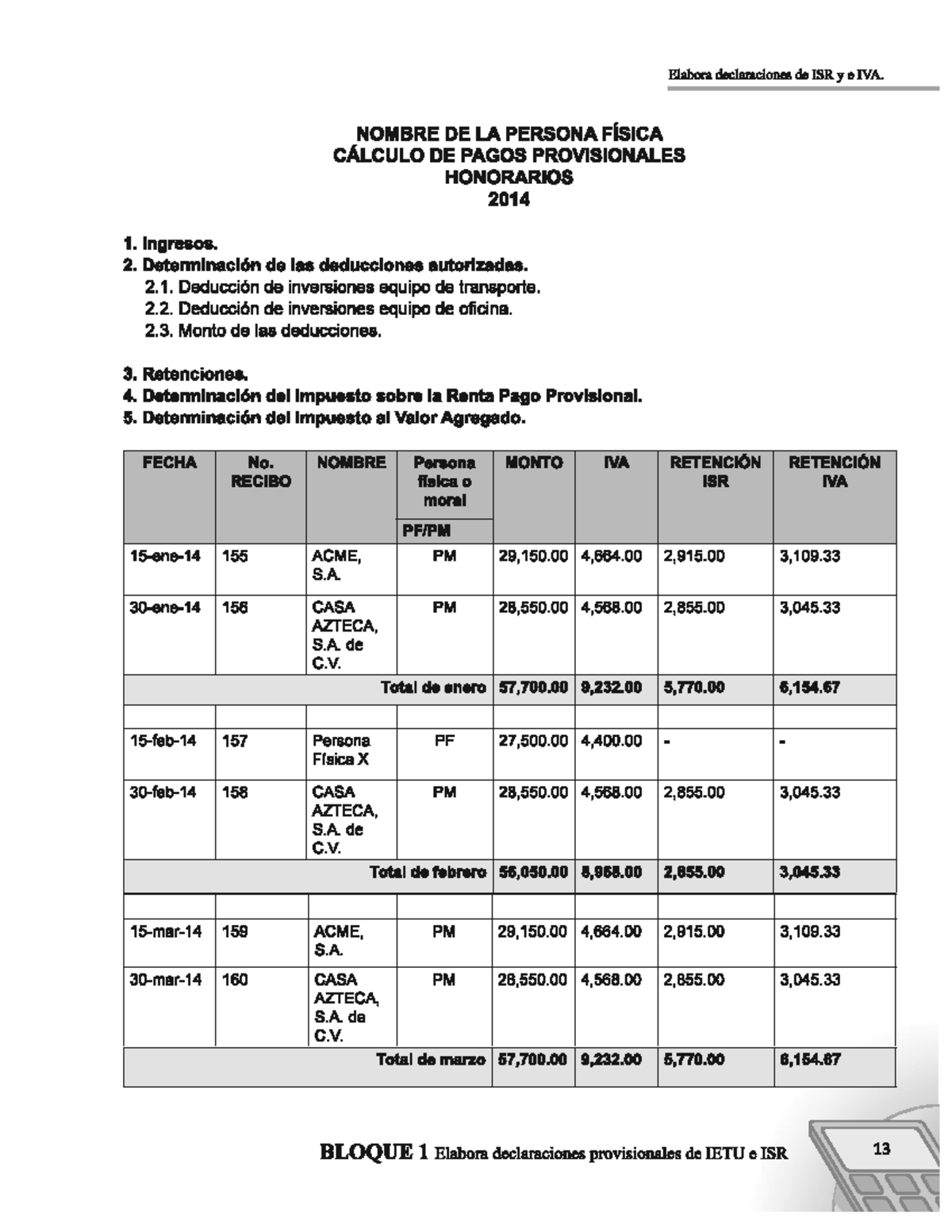 Elaboración de Declaraciones de ISR e IVA - Capacitación Contable 1025