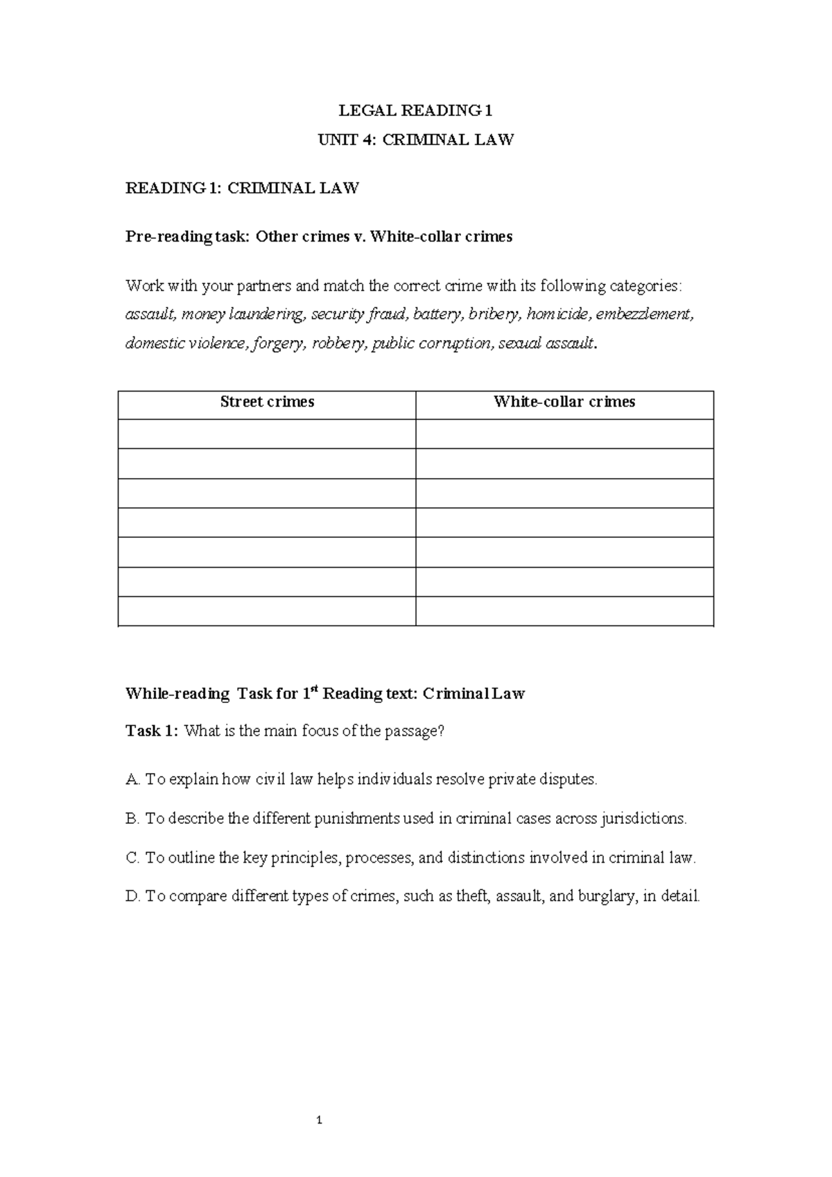 Unit 4 - Criminal Law: Key Concepts and Case Studies - Studocu