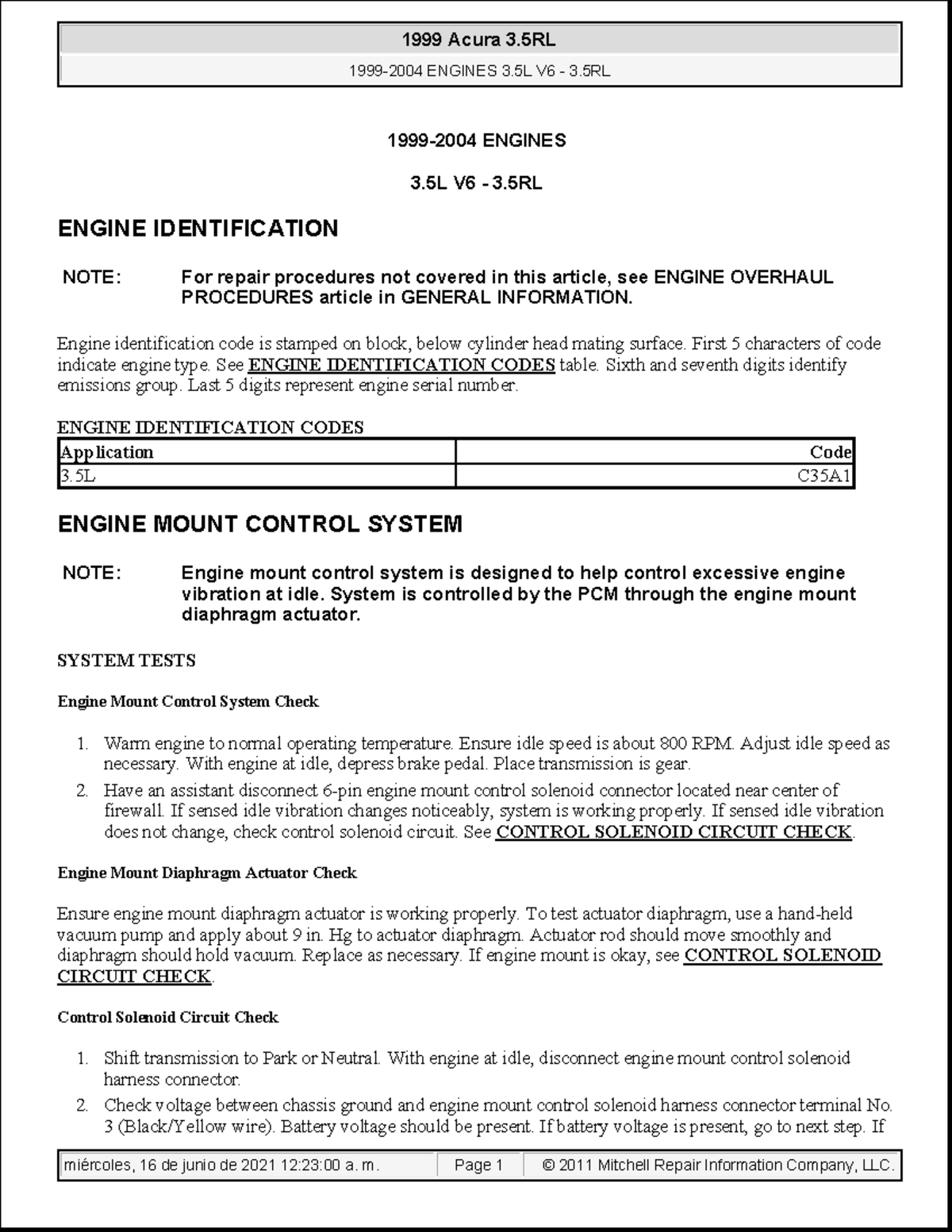 RL-3 - manual - 1999-2004 ENGINES 3 V6 - 3 ENGINE IDENTIFICATION Engine ...