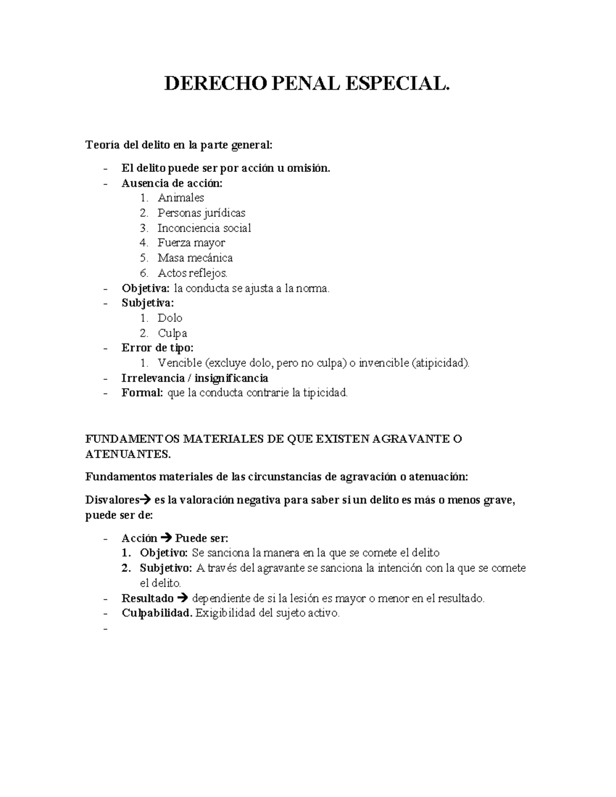 Derecho Penal Especial - DERECHO PENAL ESPECIAL. Teoría del delito en ...