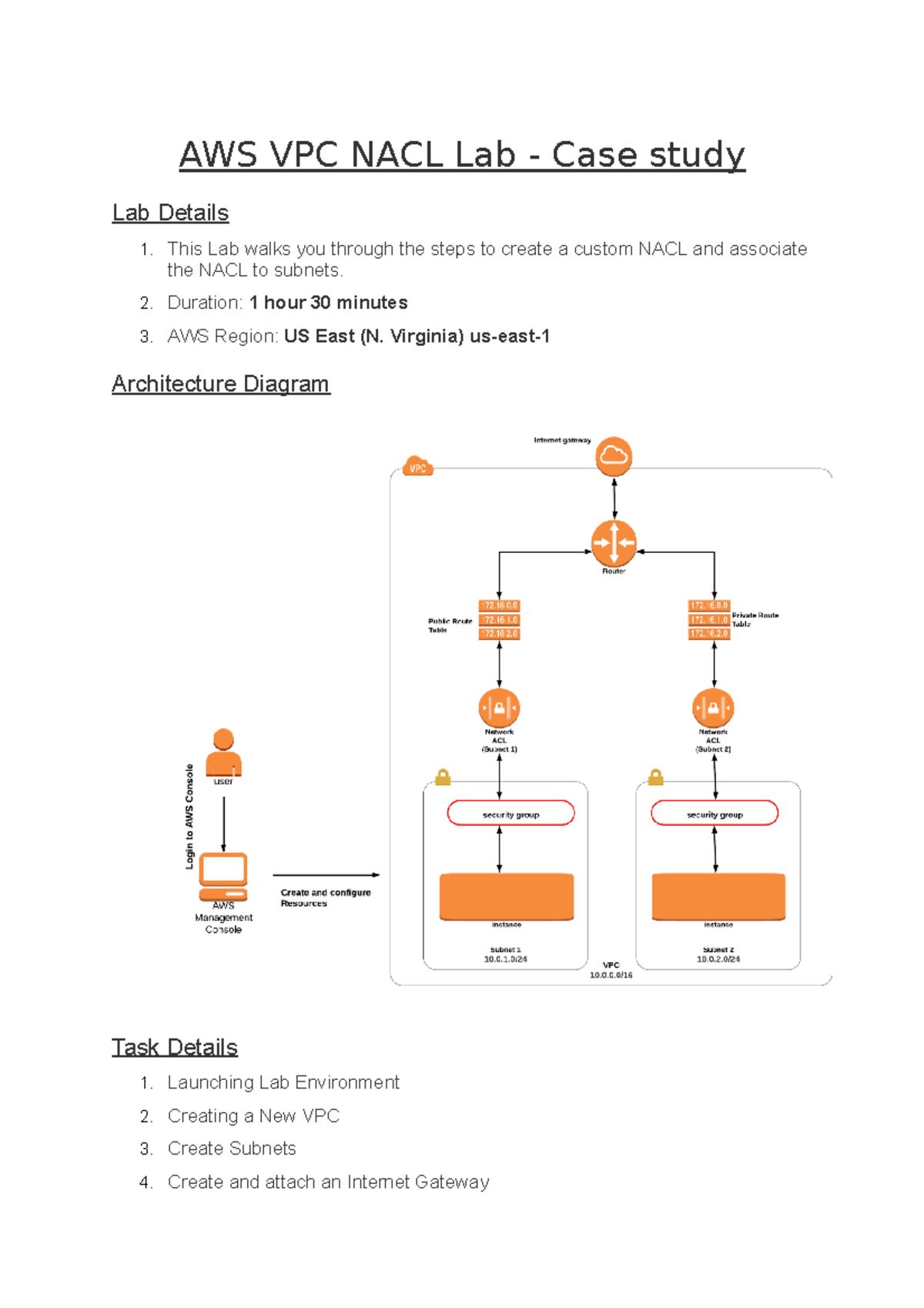 AWS VPC NACL Lab - Comprehensive Case Study Guide - Studocu