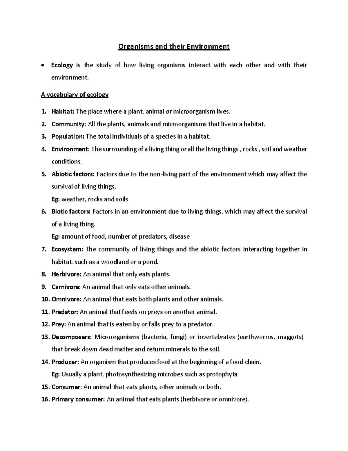 Ecology & Adaptations: Understanding Organisms in Their Environment ...