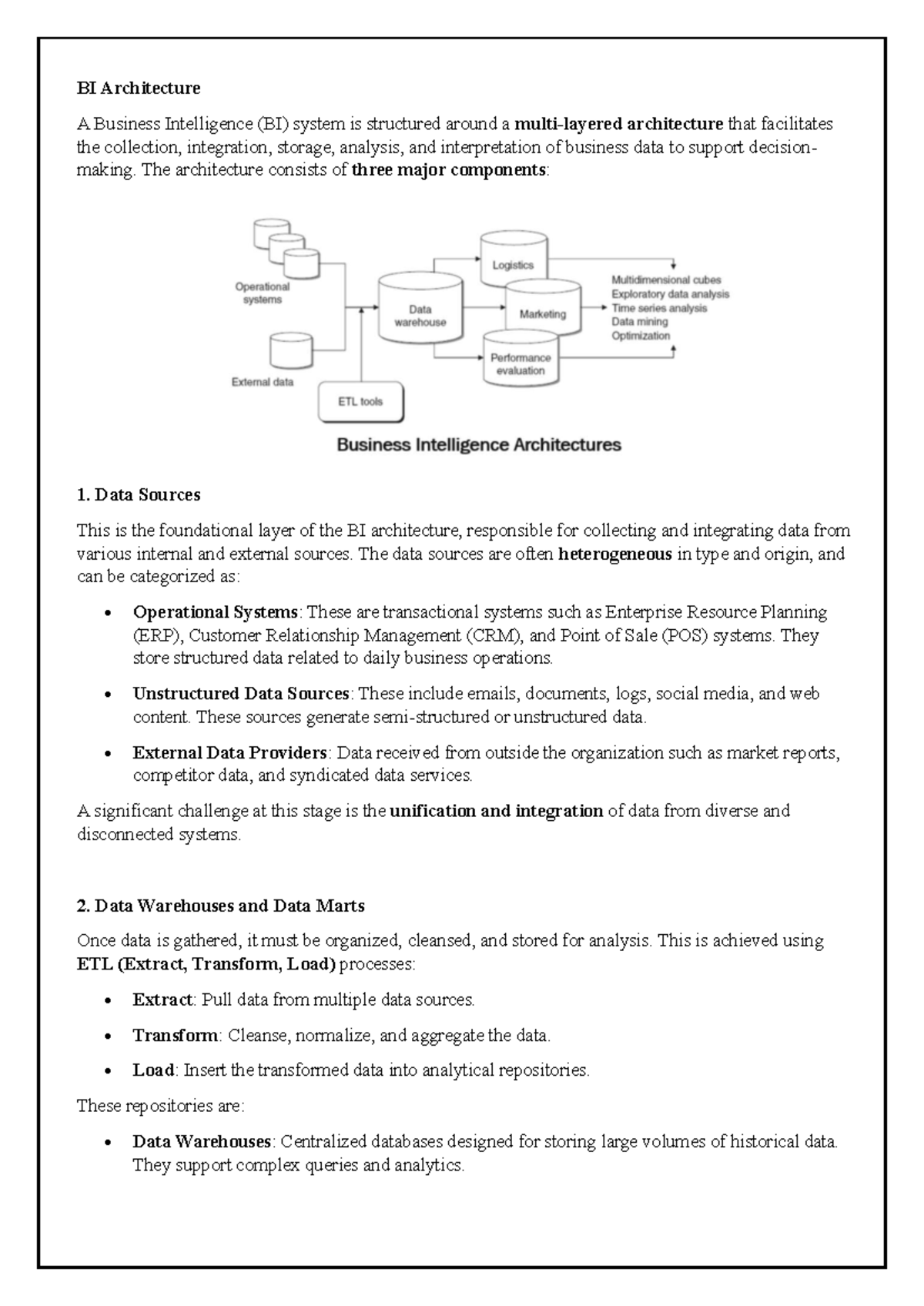 BI Architecture: Understanding Business Intelligence Systems and ...