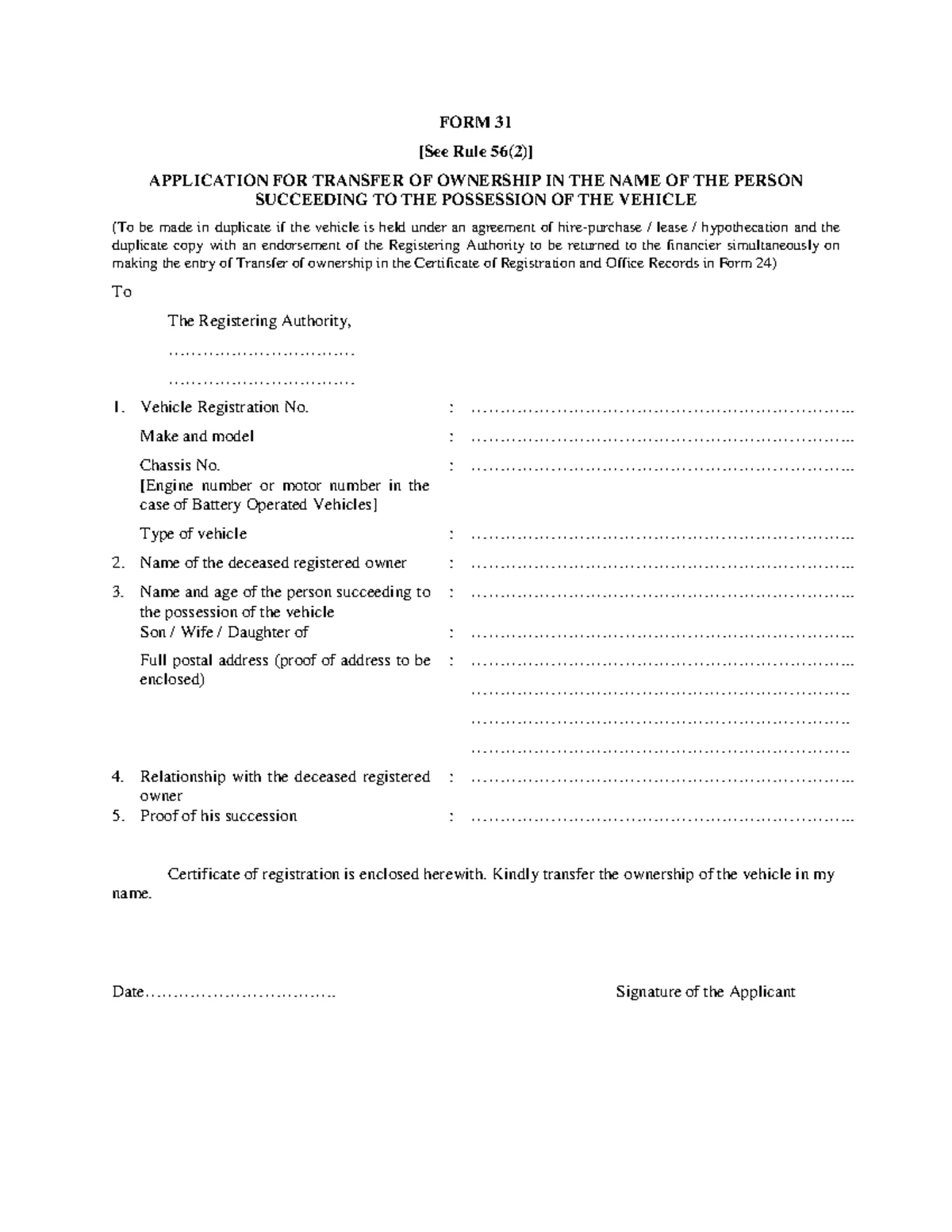 2019 .11.27.21 - Study - FORM 31 [See Rule 56(2)] APPLICATION FOR ...