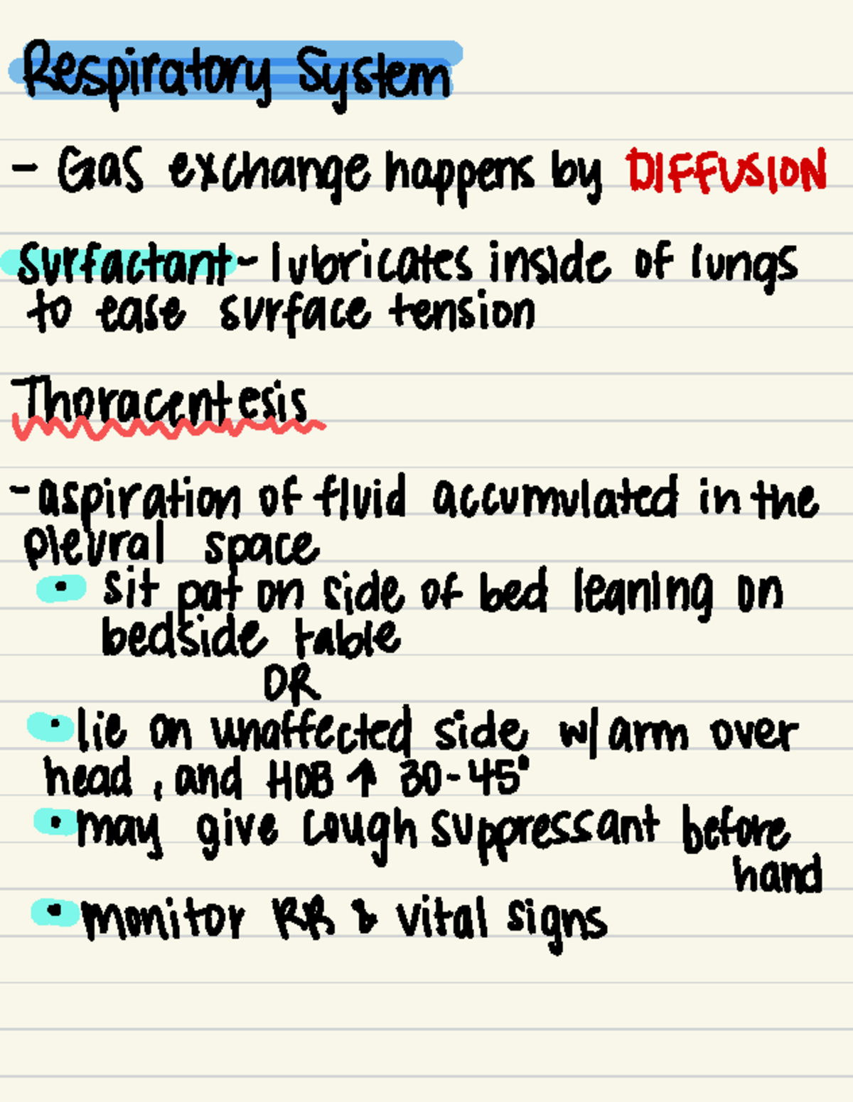 Respiratory System Overview - Key Concepts and Interventions - Studocu