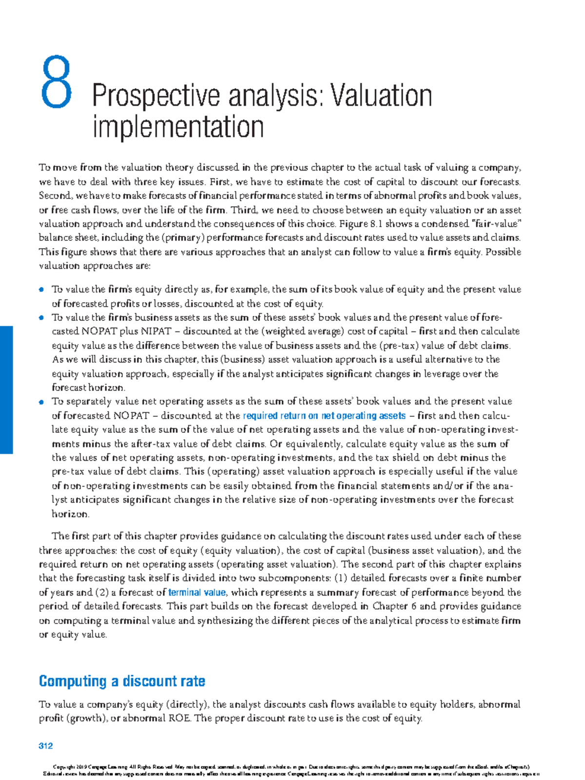 Chapter 8: Valuation Implementation and Cost of Equity Analysis ...