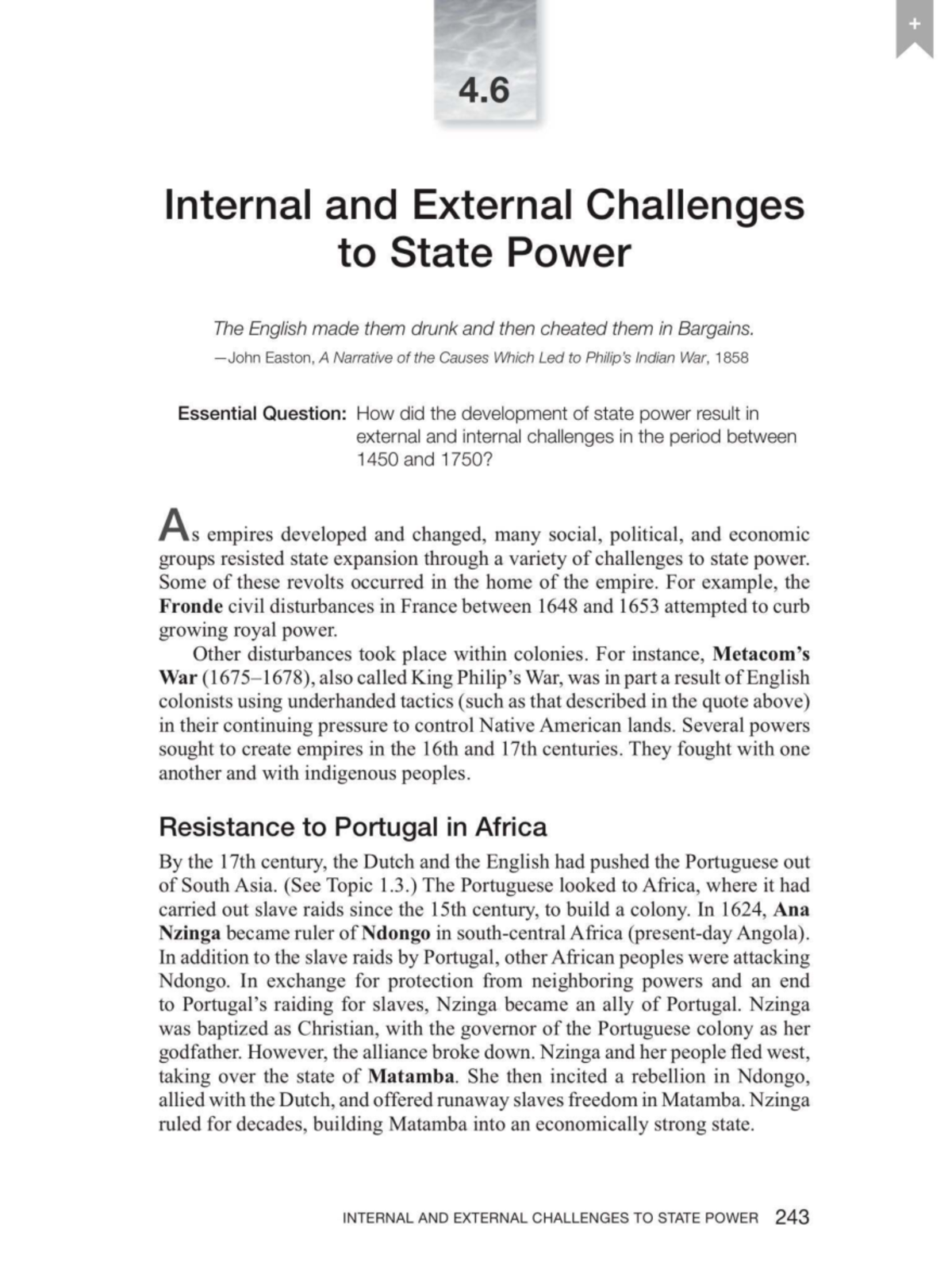 4.6 Internal and External Challenges to State Power: A Historical ...