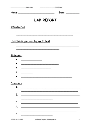 **AB1234: APA Lab Report Template Guidelines and Structure** - Studocu