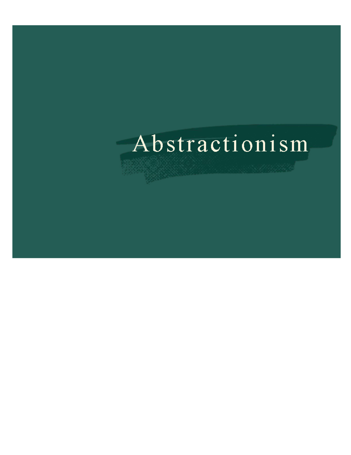 Abstractionism and Futurism: An Overview of Artistic Movements - Studocu