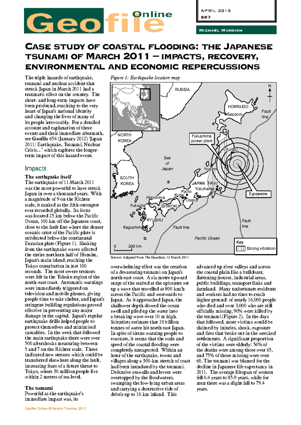 Case Study 687: Coastal Flooding and Tsunami Impacts in Japan 2011 ...