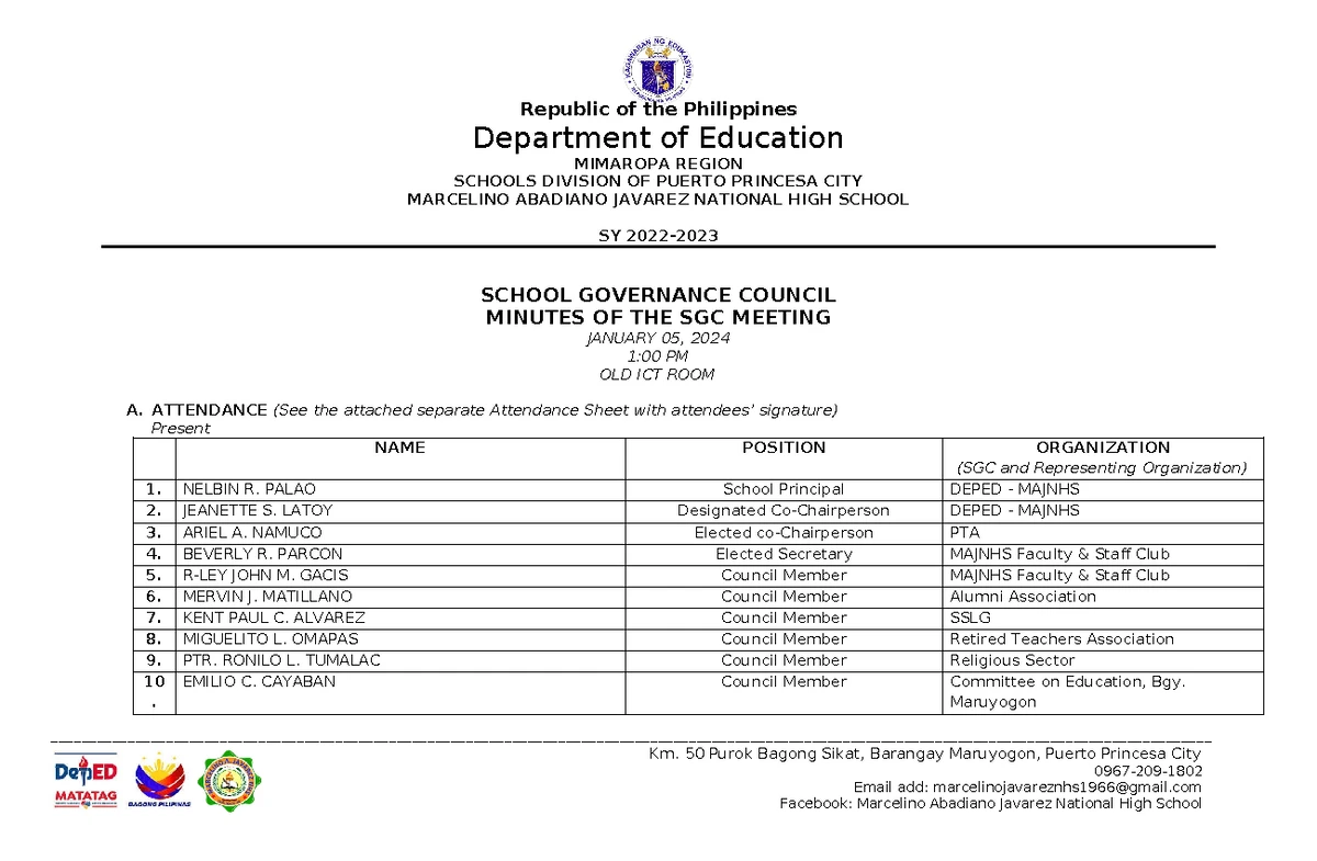 SGC-Resolution: Proclamation of Elected Officers for Majnhs SGC 2022 ...
