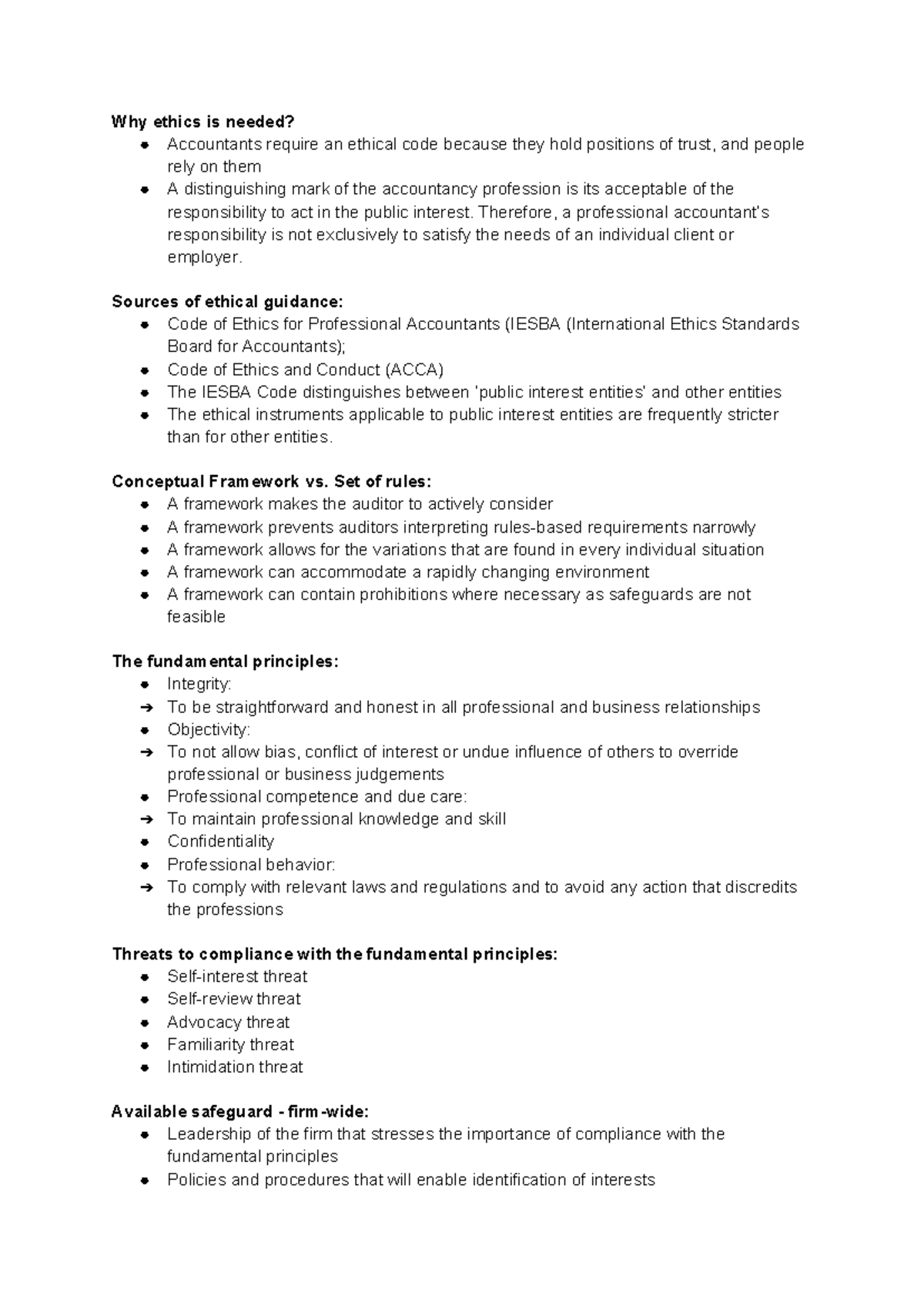 Audit Part 2: Ethical Principles and Compliance Guidelines - Studocu