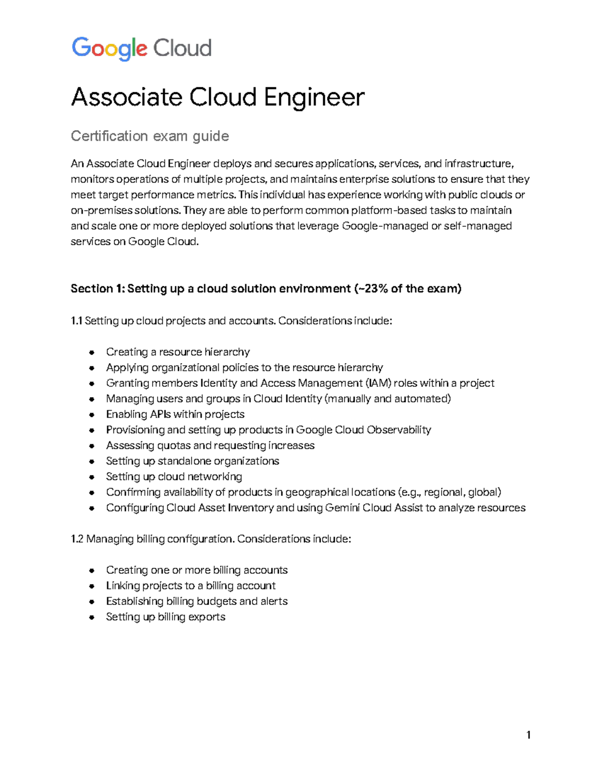 Associate Cloud Engineer Certification Exam Guide - Studocu