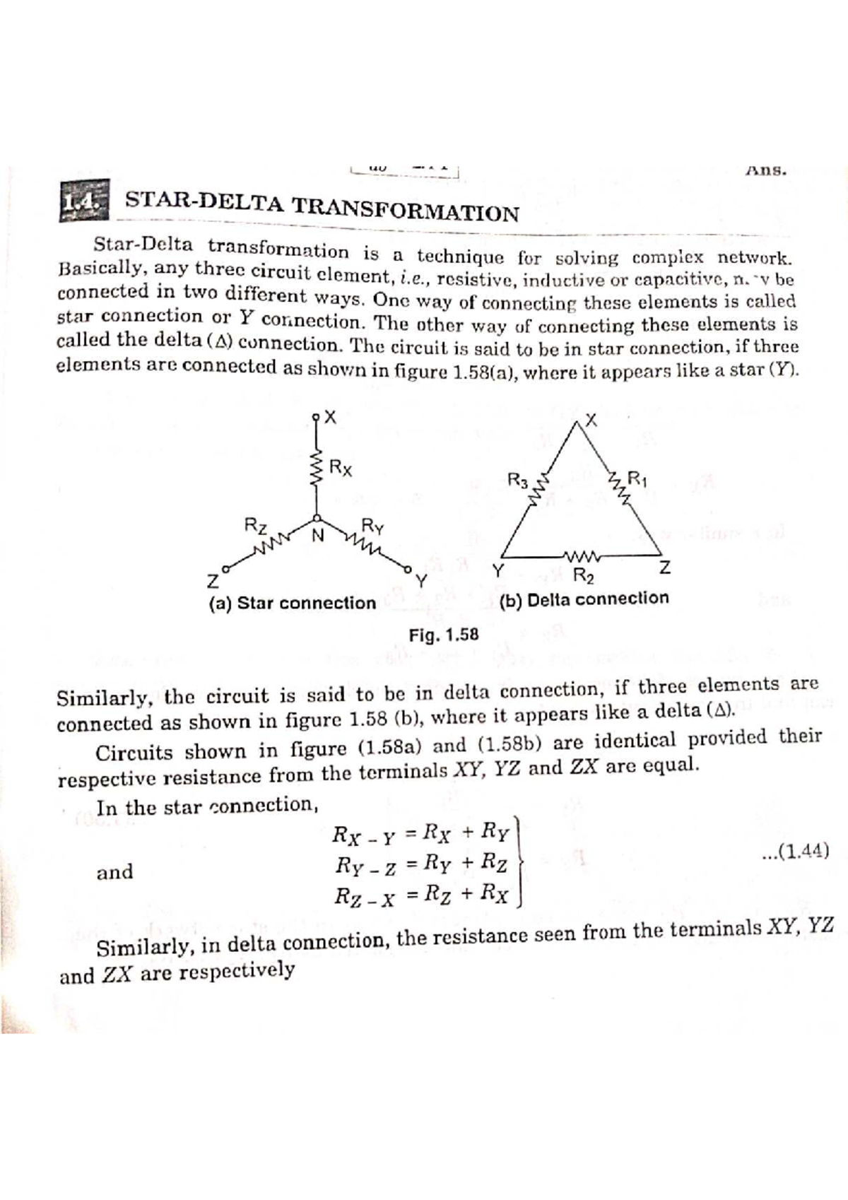 Star-Delta Transformation in Electrical Engineering (EE 101) - Studocu