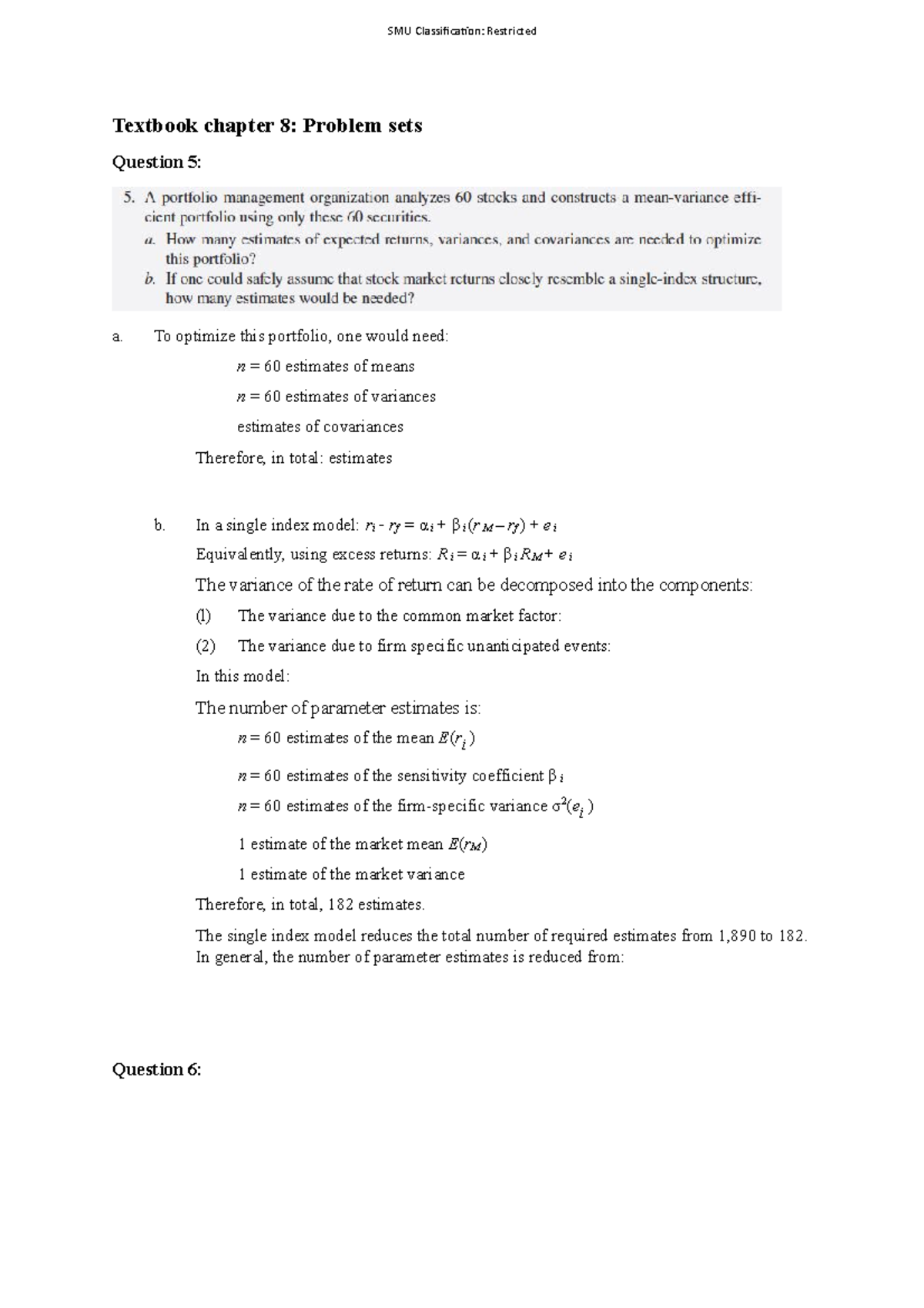 Practice questions - week 3 - Textbook chapter 8: Problem sets Question ...