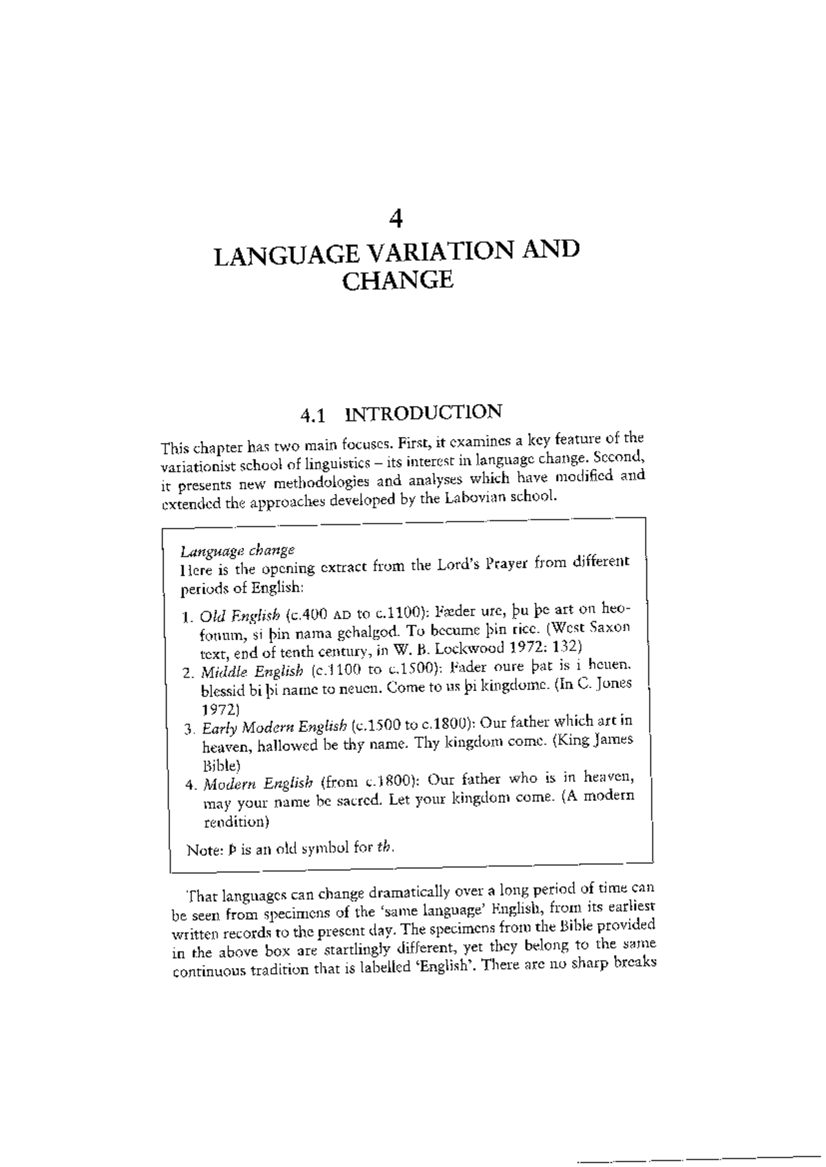 LANGUAGE VARIATION AND CHANGE: A SOCIOLINGUISTIC PERSPECTIVE - Studocu