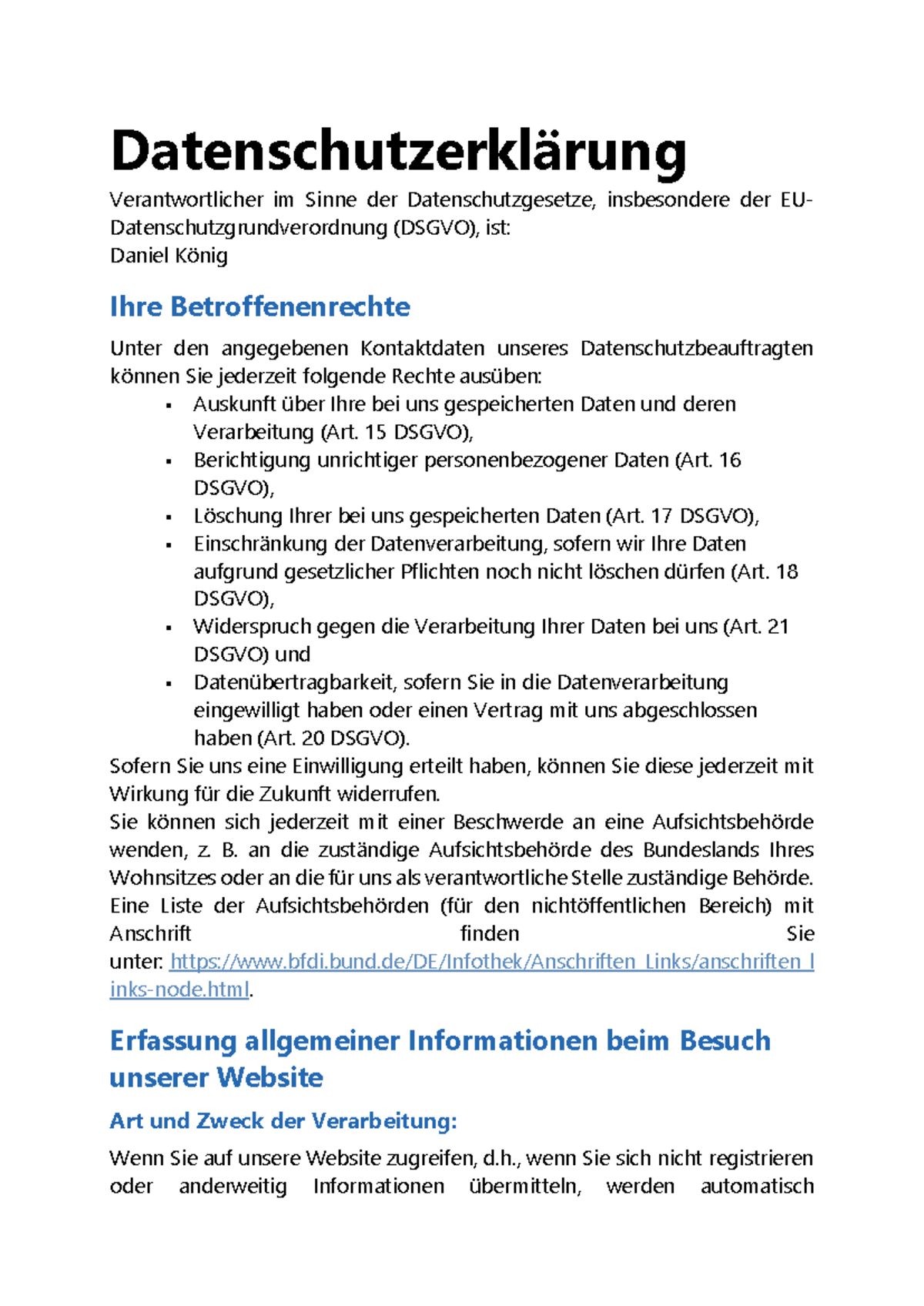 Datenschutzerklärung für Computer-MTC2025: Rechte und Verarbeitung ...