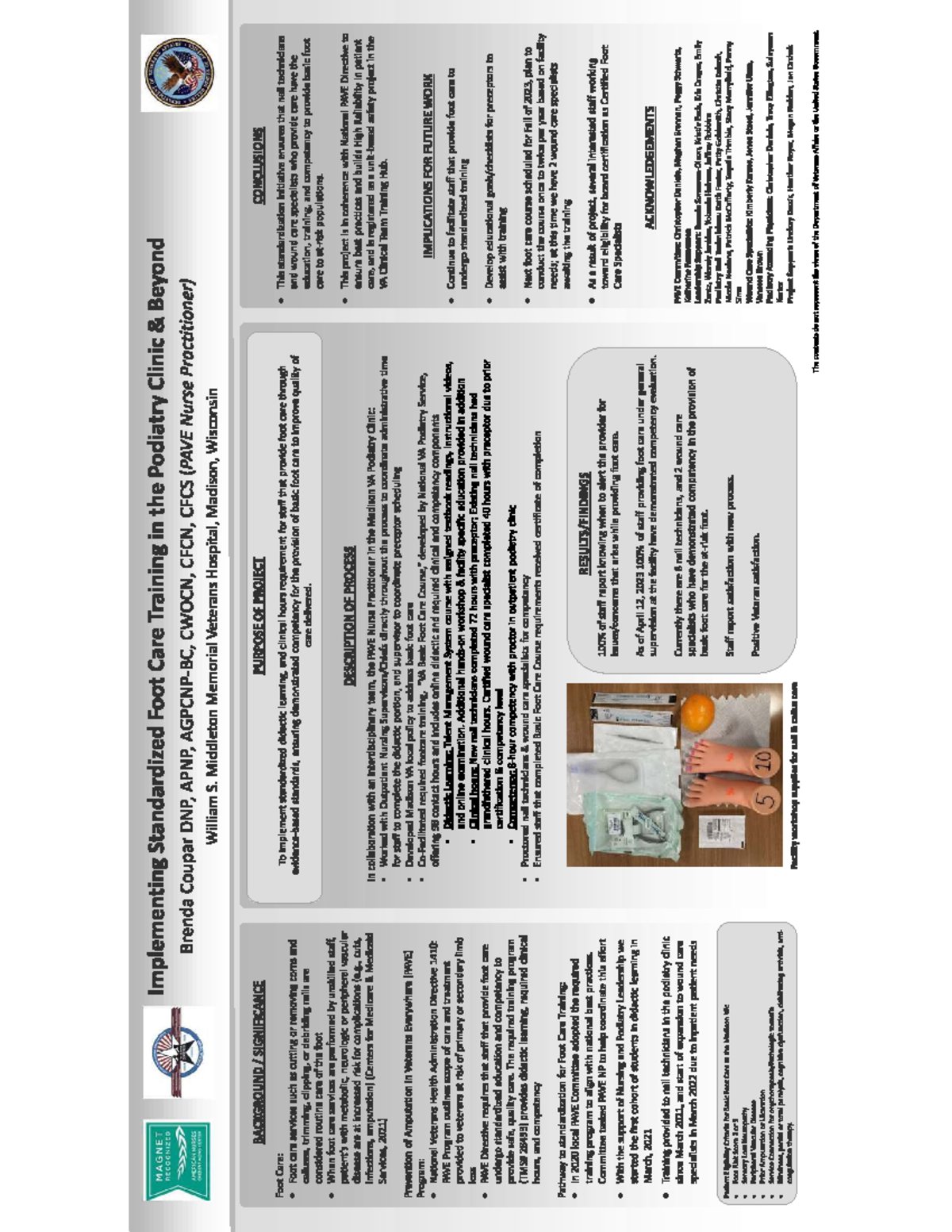 PAVE 28493: Standardized Foot Care Training Implementation in Podiatry ...