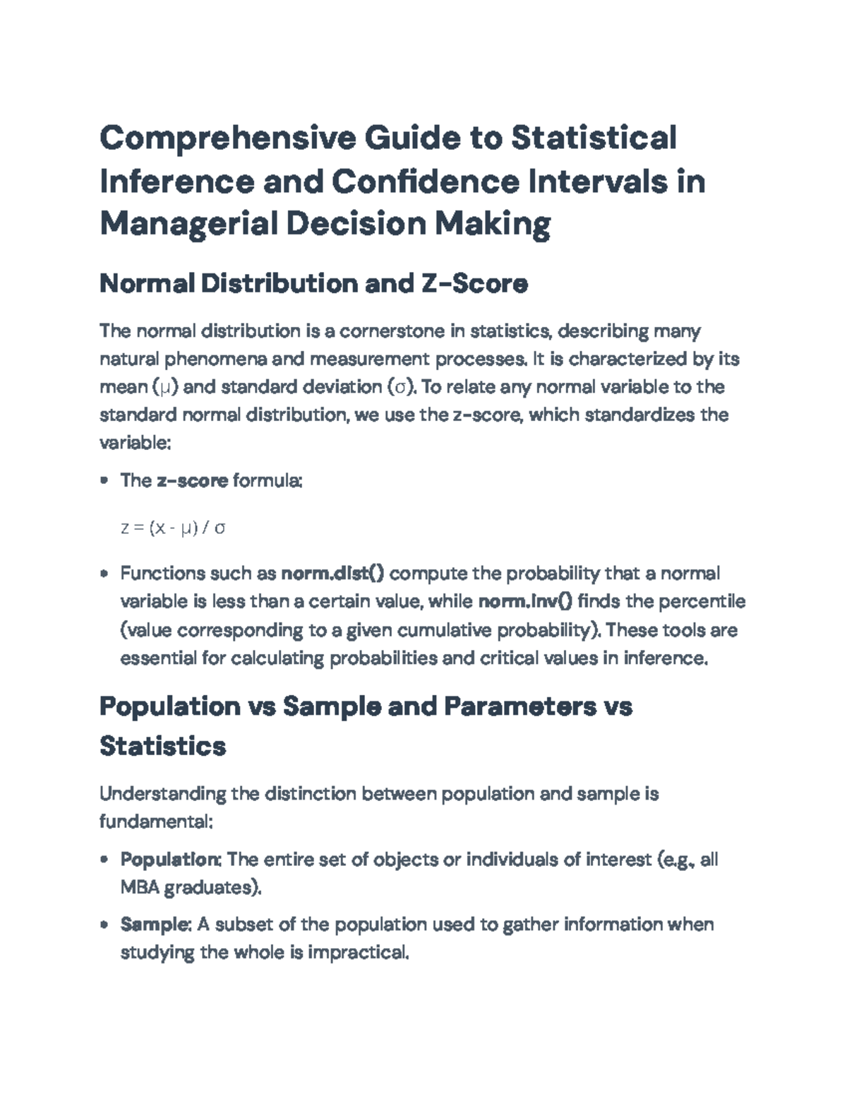 Statistical Inference & Confidence Intervals: A Comprehensive Guide for ...