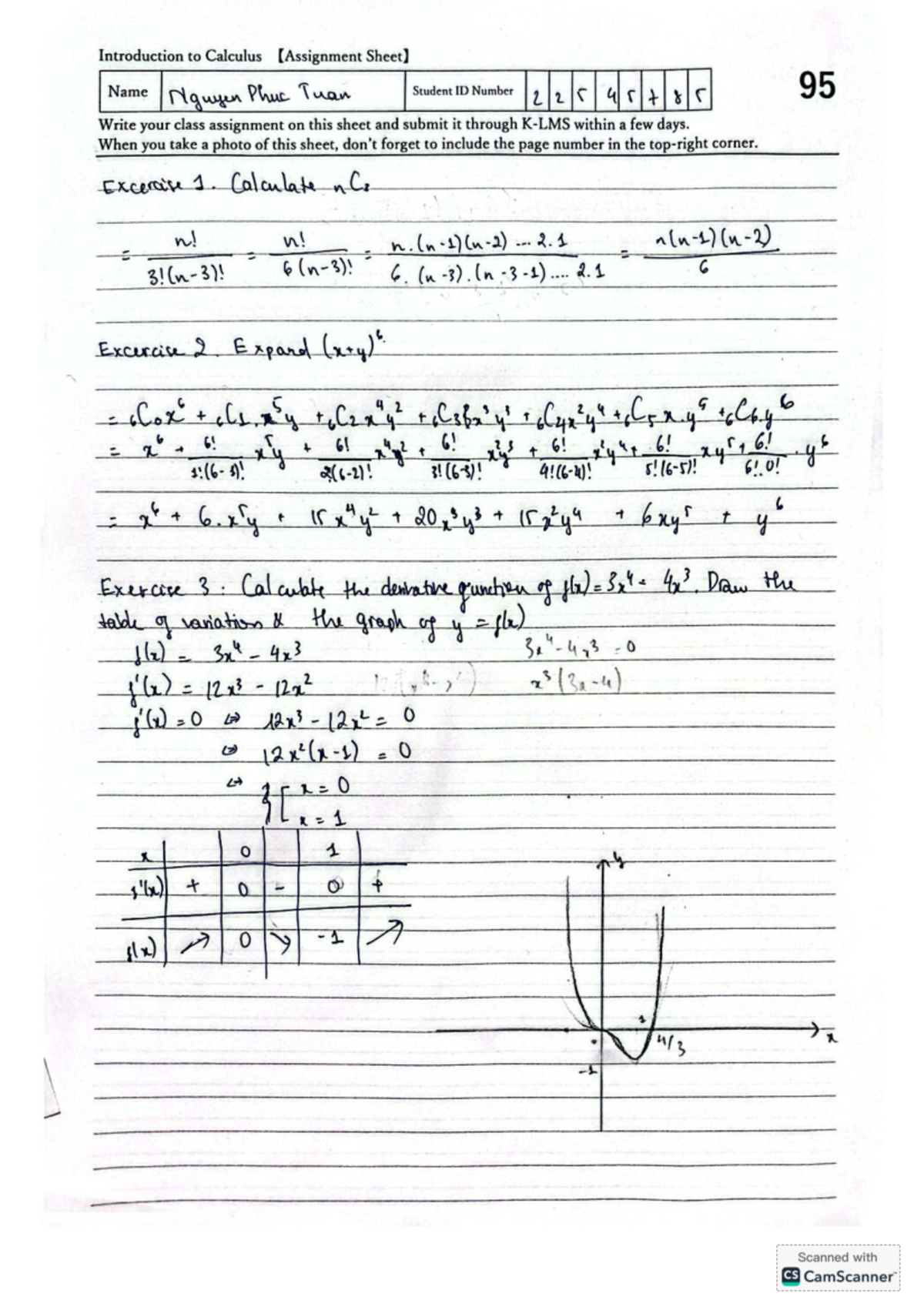 Calculus Exercise 1 Assignment - Intro to Calculus - Studocu